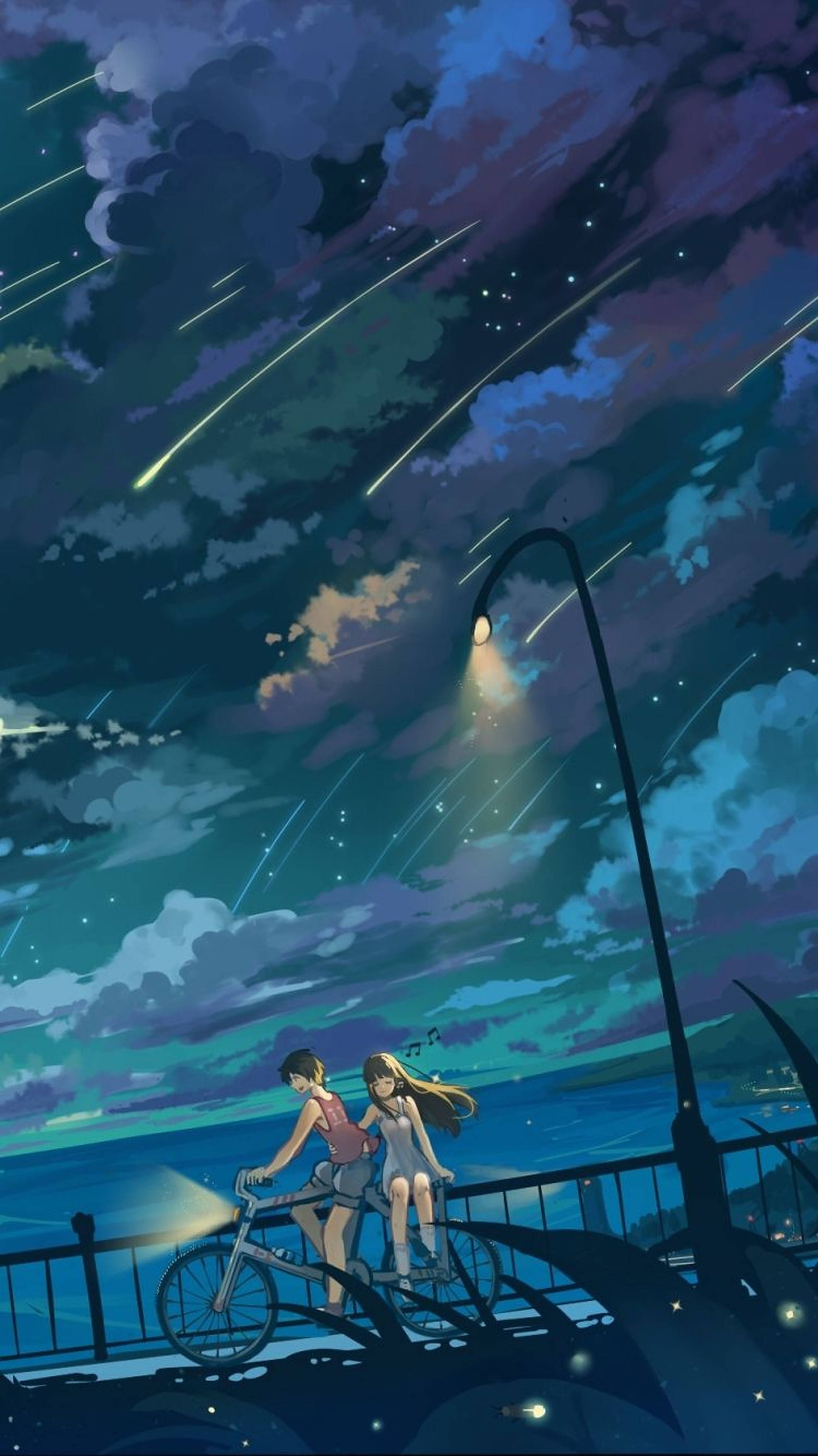 流星雨動漫iPhone桌布 壁紙
