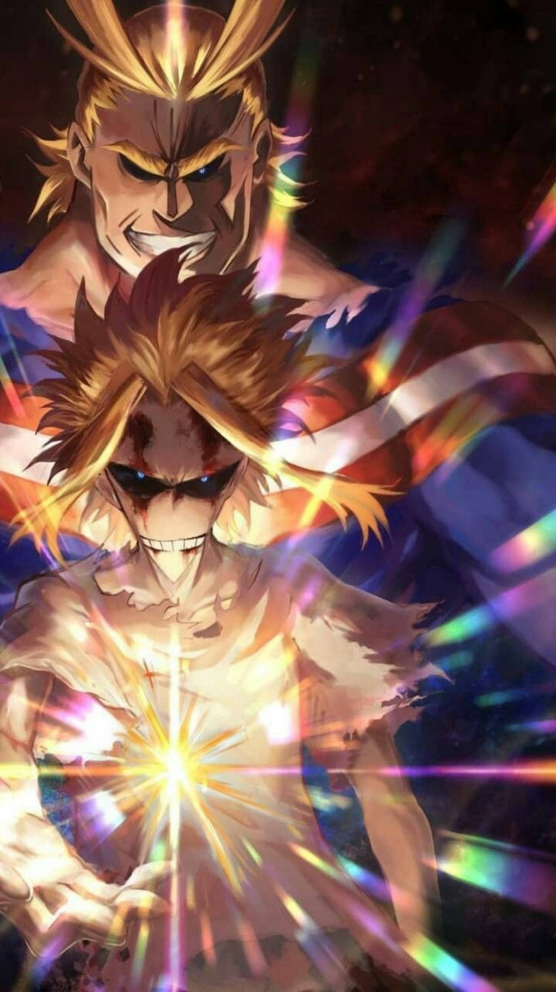 我的英雄學院 iPhone 桌布：All Might 的「One For All」 壁紙