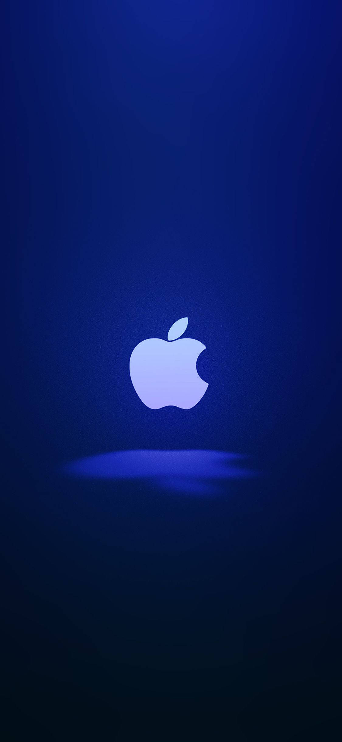 白色發光蘋果標誌 iPhone 壁紙