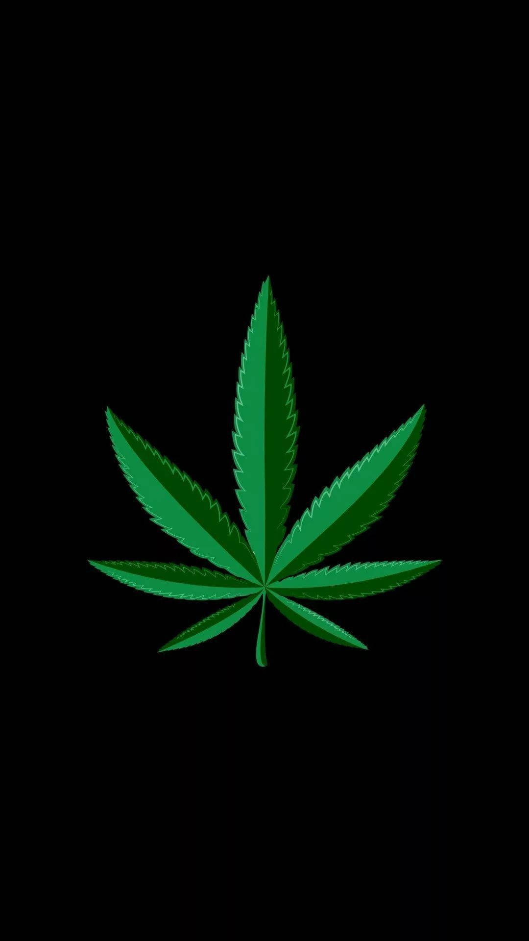 簡約大麻葉設計 iPhone 桌布 壁紙