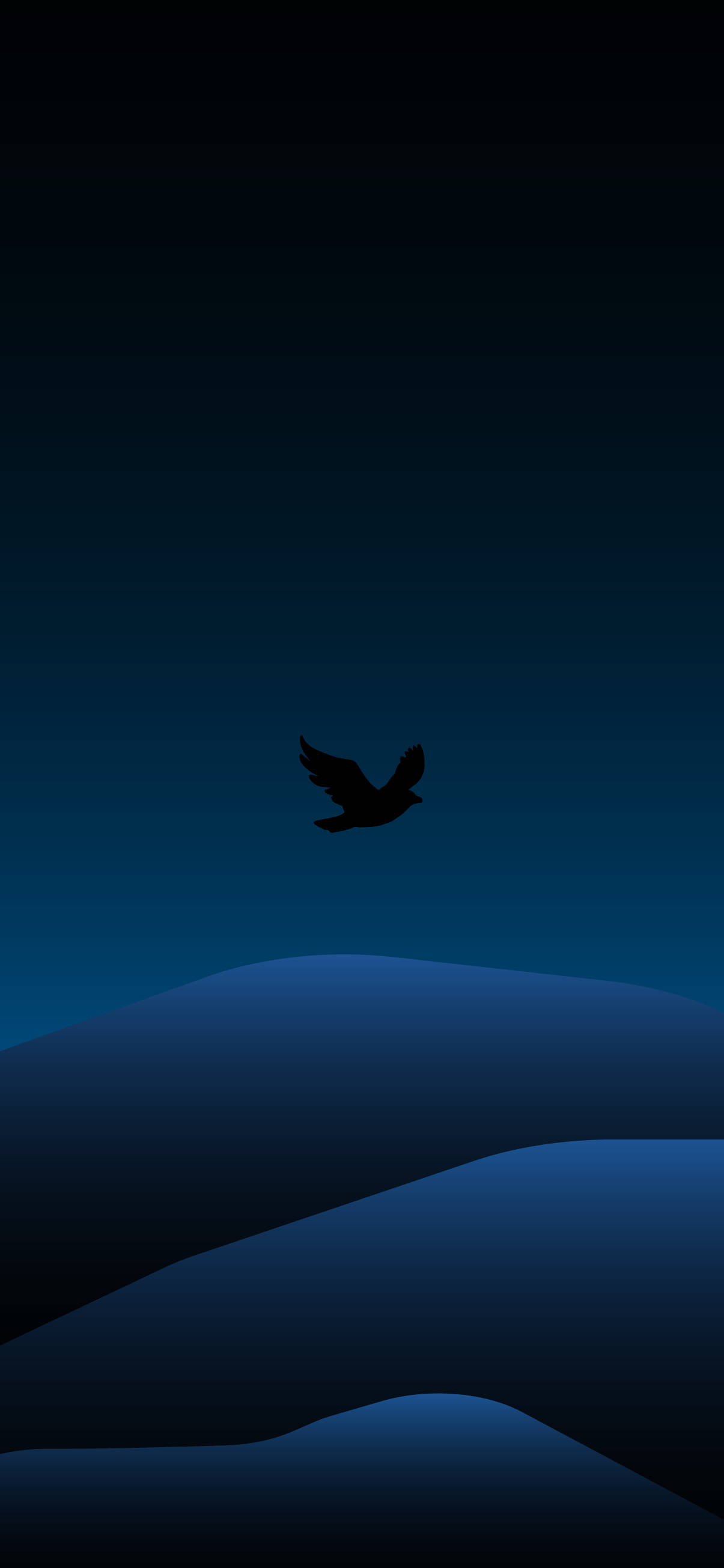 鳥飛翔極簡暗色iPhone 壁紙
