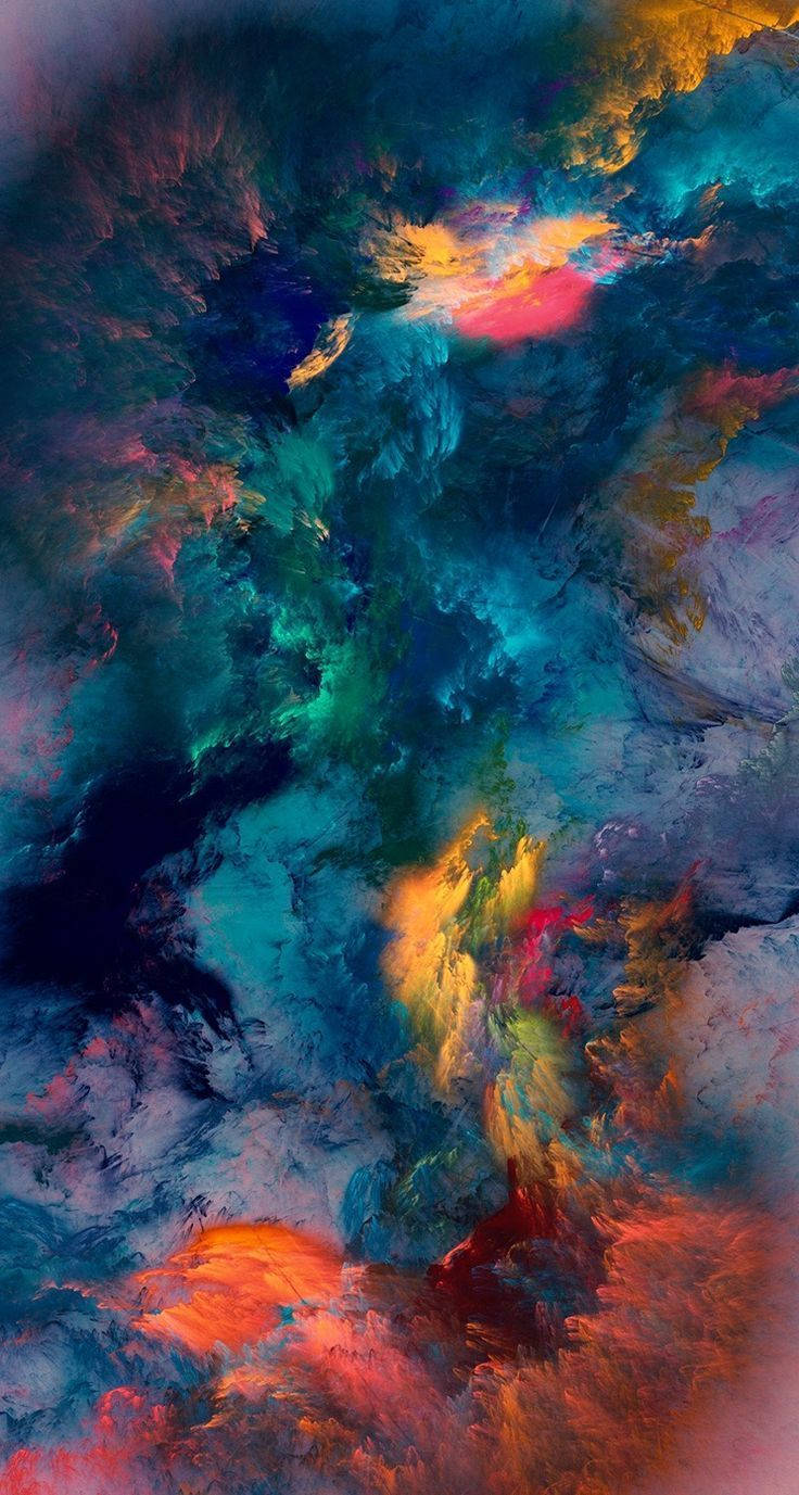 iPhone 色彩潑灑 壁紙