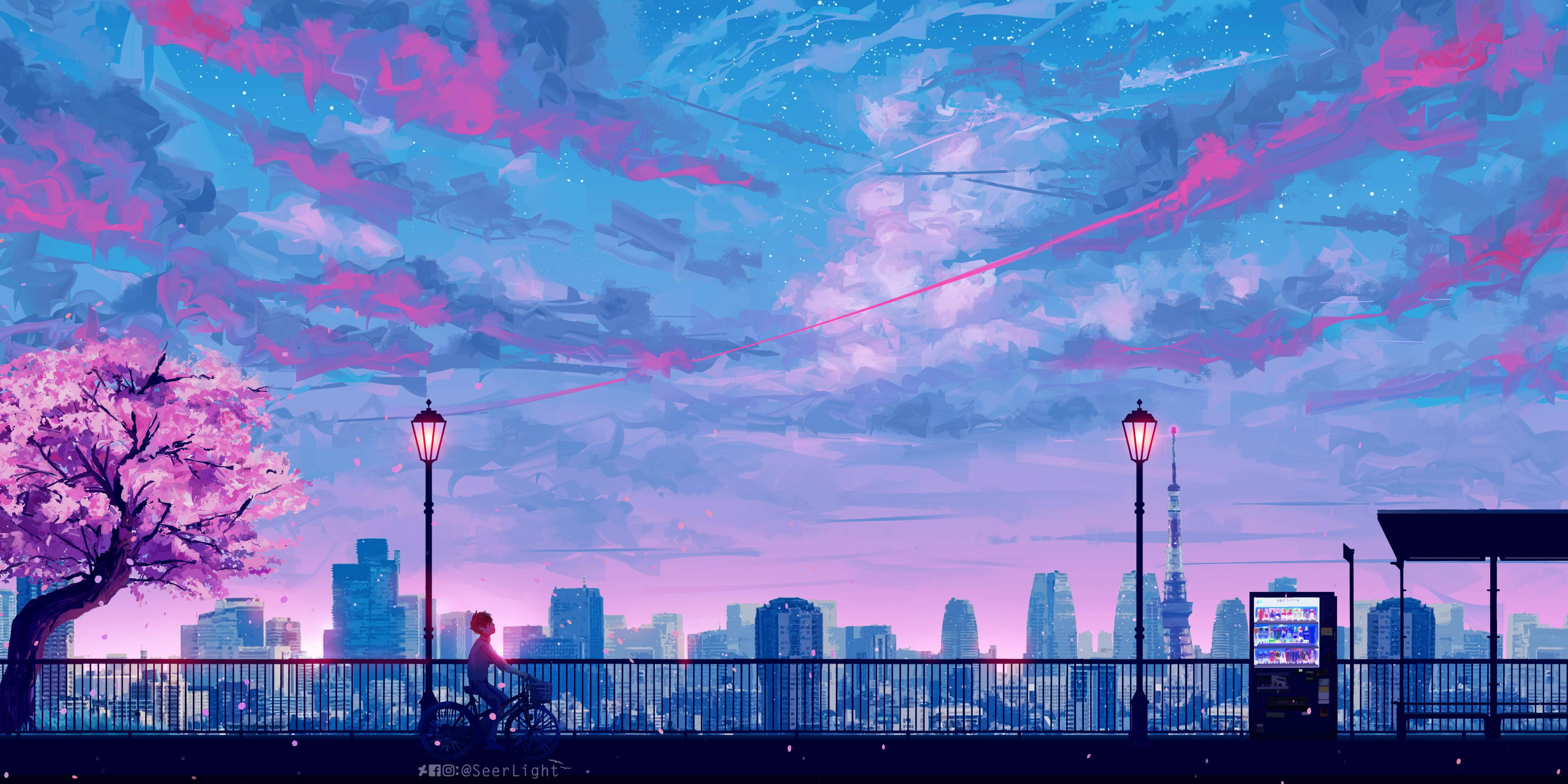 奇幻紫色美學iPhone背景 壁紙