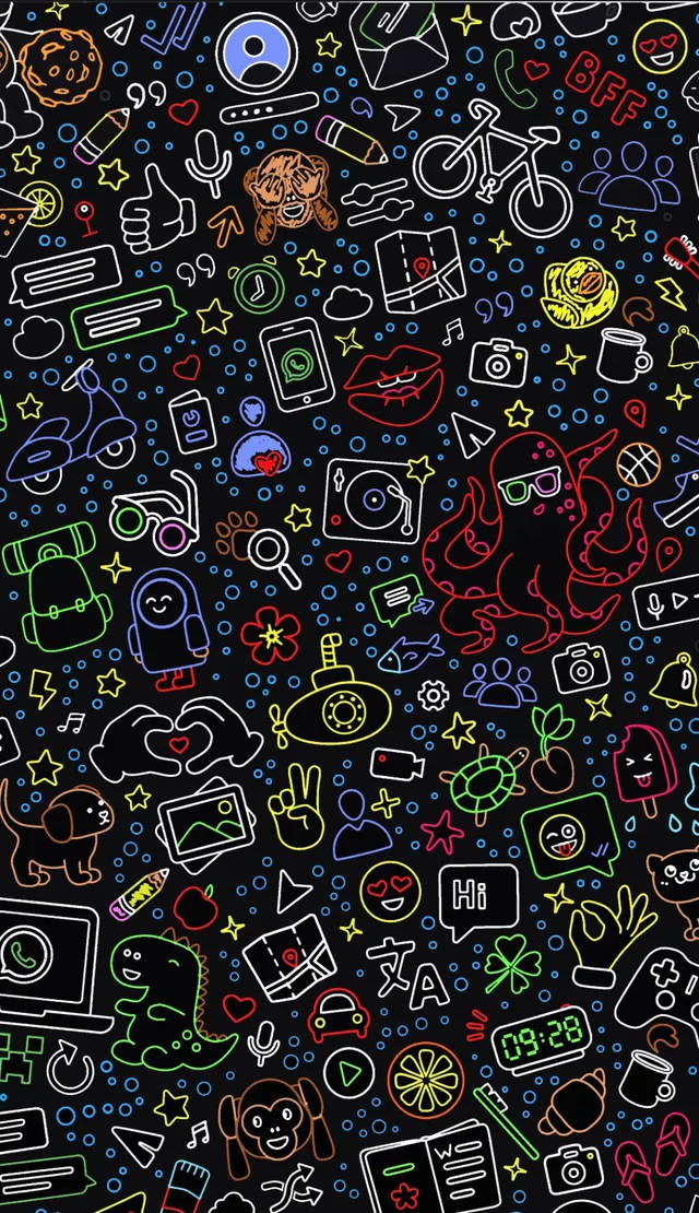 霓虹iPhone WhatsApp 壁紙