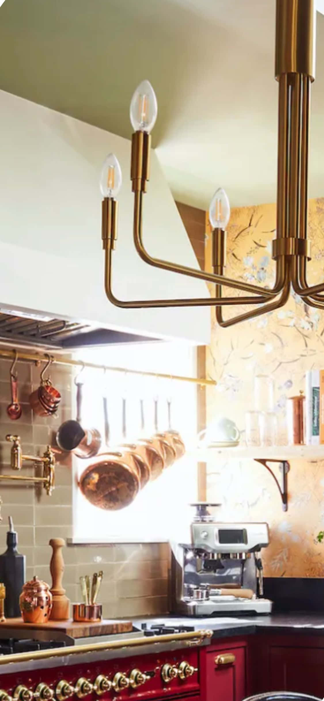 現代吊燈 iPhone X 廚房背景 壁紙