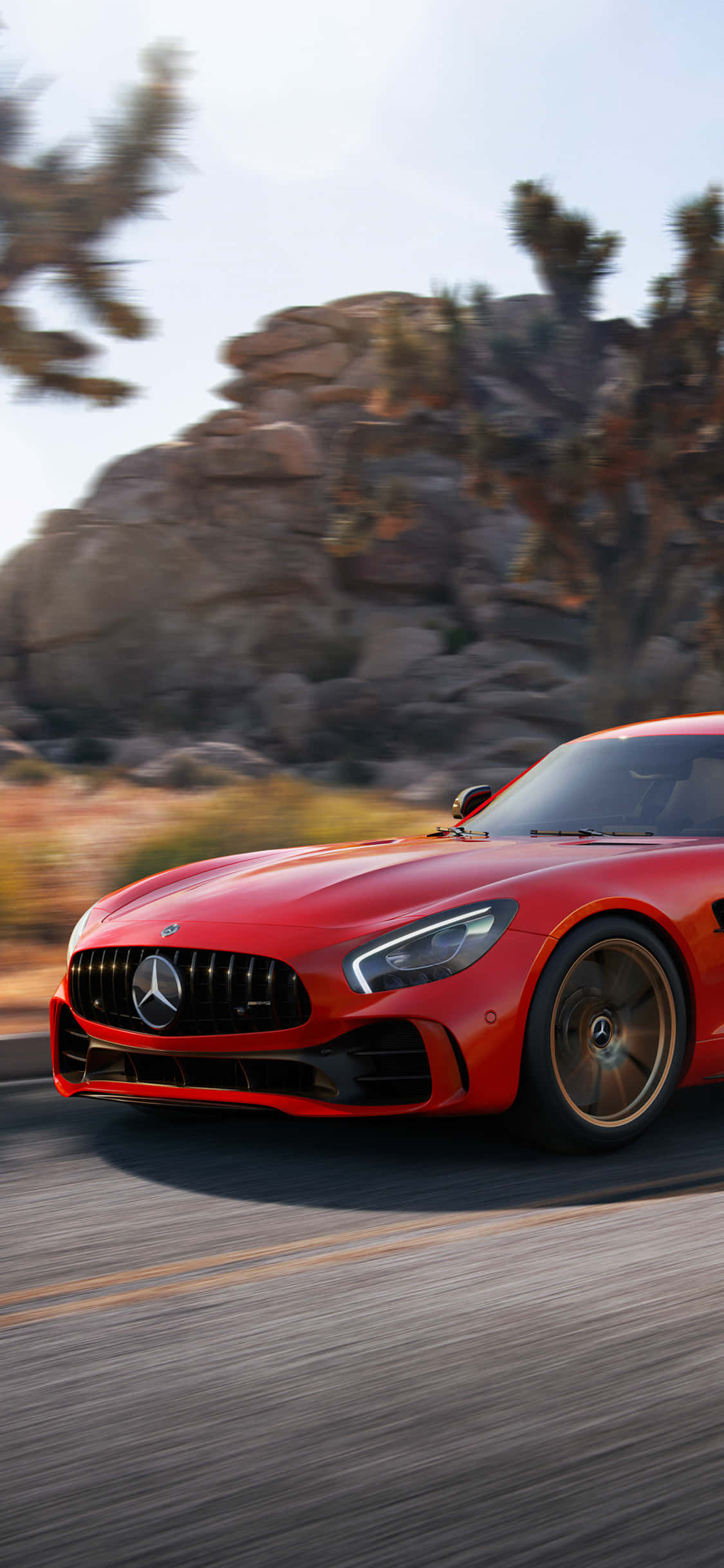 iPhone X AMG GT-R 背景 紅色 2018 AMG GTR 壁紙