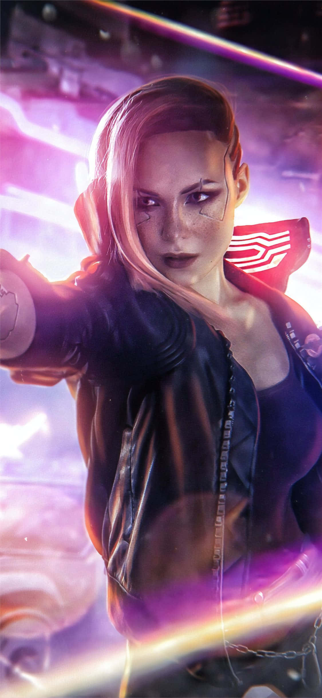 《Cyberpunk 2077》傭兵 Valerie iPhone X 背景 壁紙
