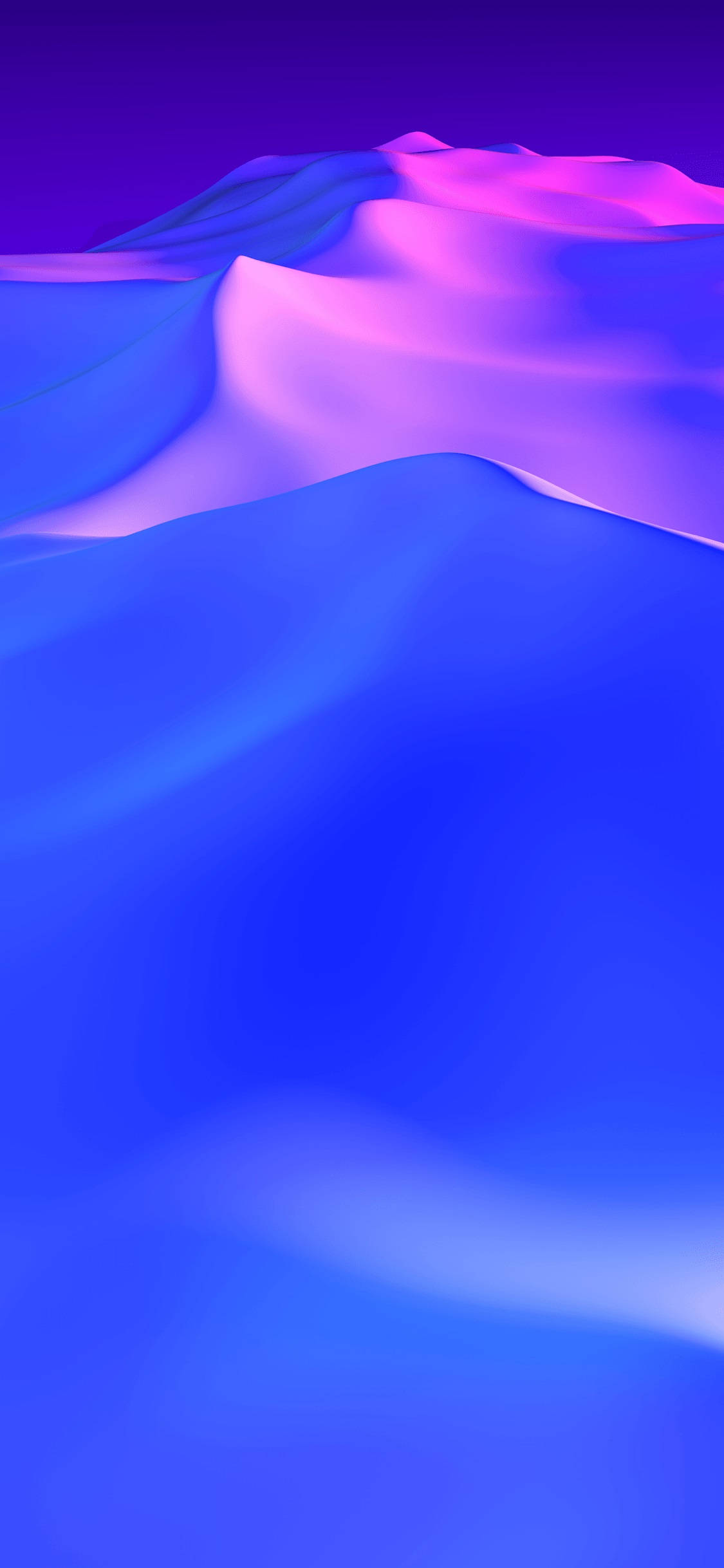 iPhone X 原创蓝色与紫色山脉 壁紙