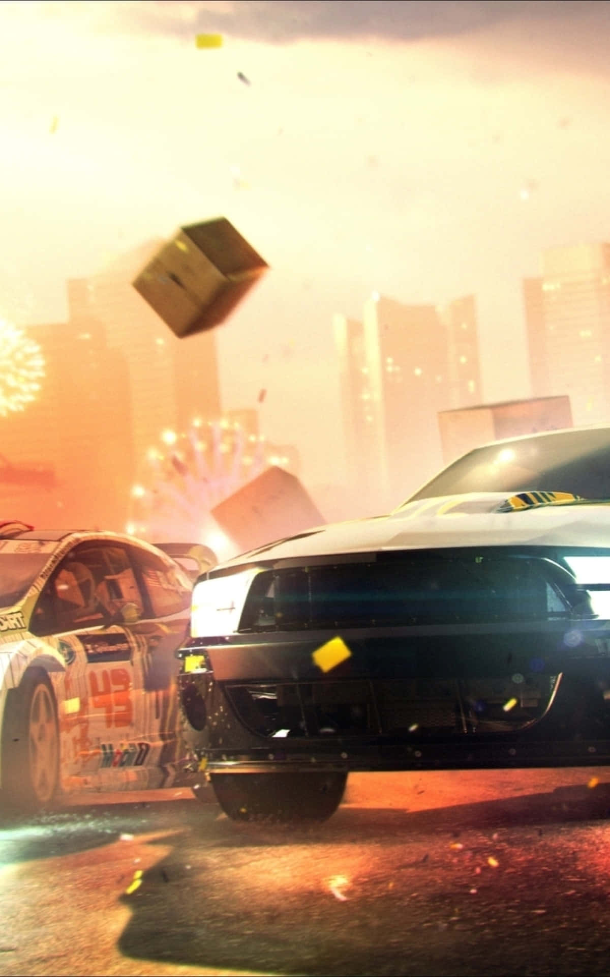 iPhone X Dirt Showdown 卡纸盒背景 壁紙