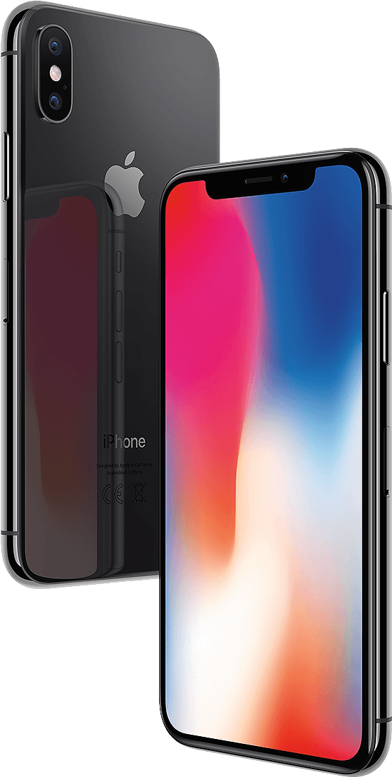 iPhone X 太空灰正面與背面 壁紙