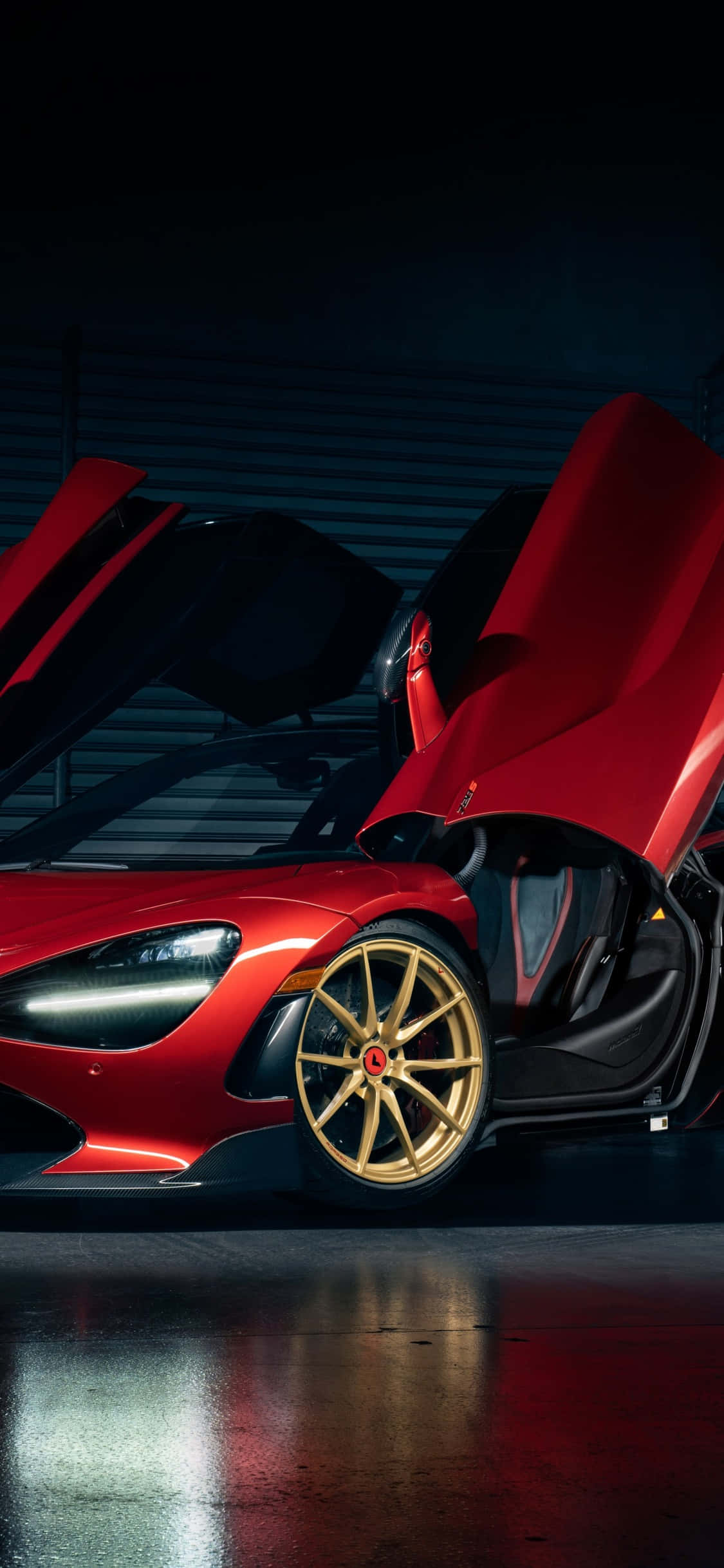 iPhone X McLaren 720S 红色车门背景 壁紙