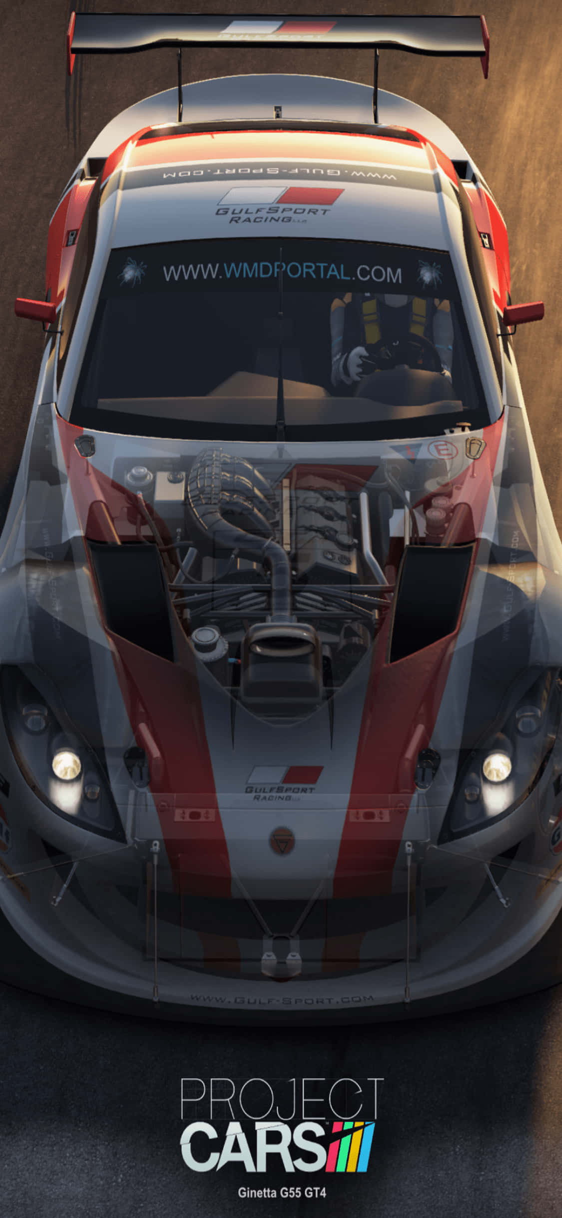 iPhone X Project Cars 灰色紅條 Aston Martin V8 桌布 壁紙