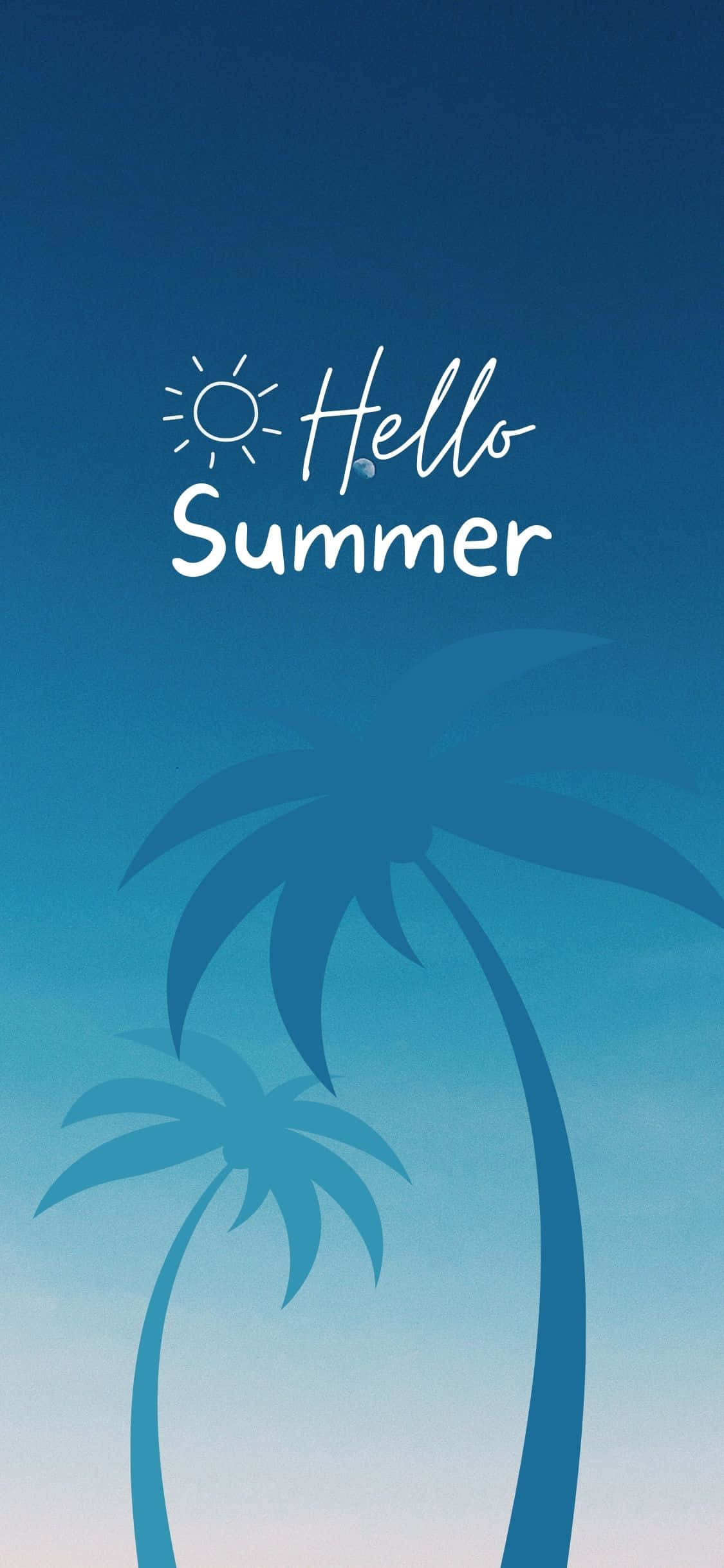 棕櫚樹剪影 iPhone X 夏日背景 壁紙