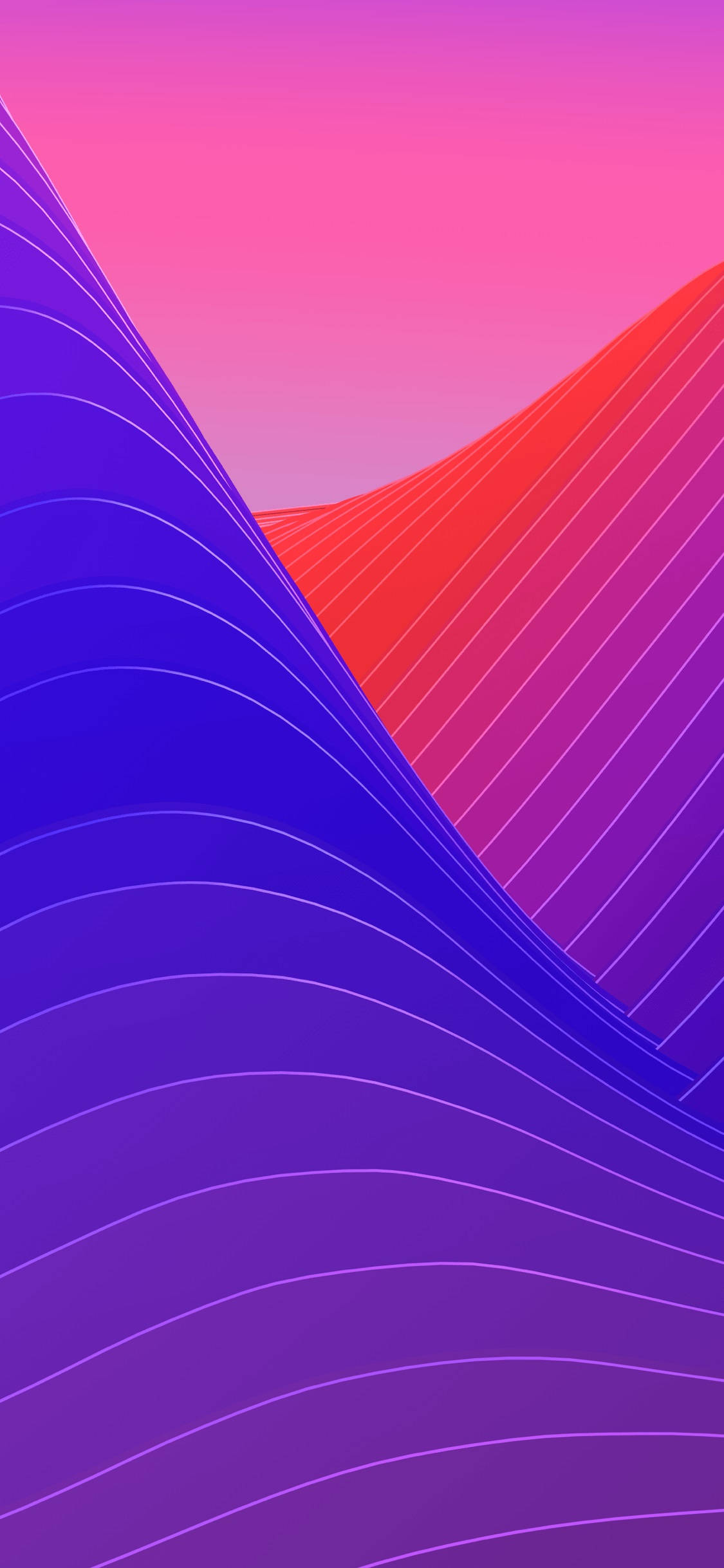 iPhone X 原始抽象波浪 壁紙