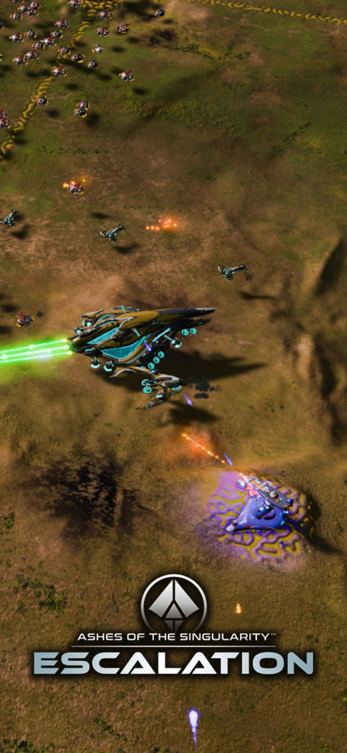 在iPhone X上沉浸于《Ashes Of The Singularity Escalation》的科幻策略游戏 壁紙