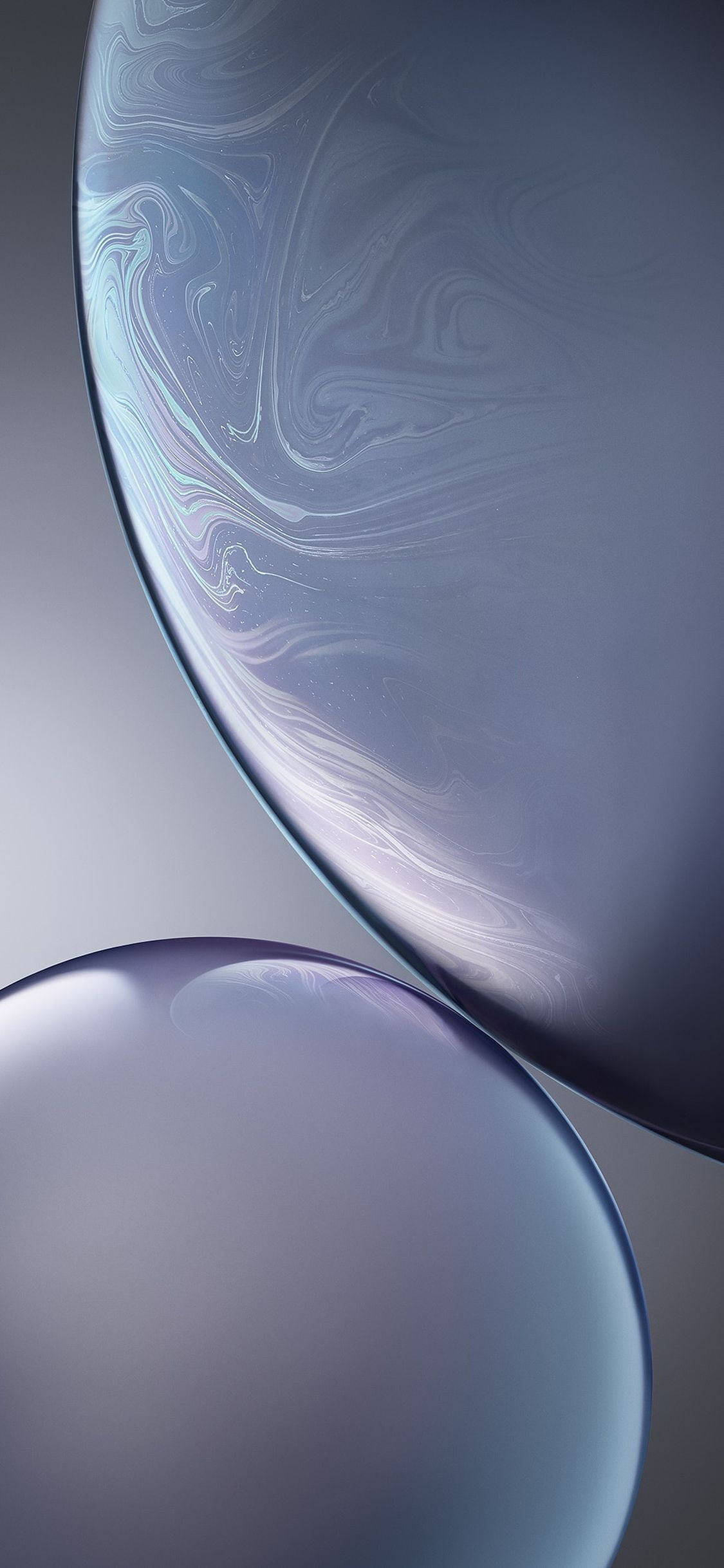iPhone XR 紅銀氣泡抽象 壁紙