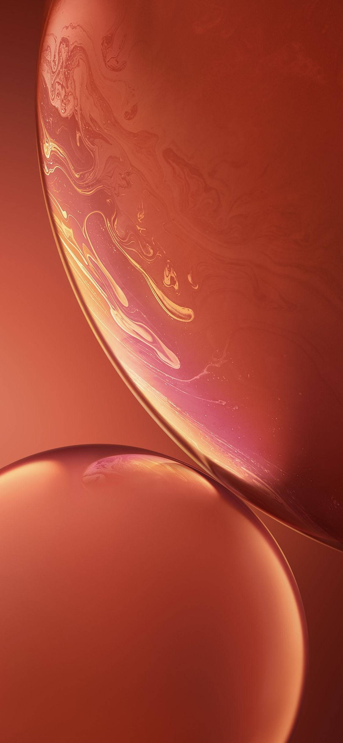 iPhone XR 紅色大理石氣泡 壁紙