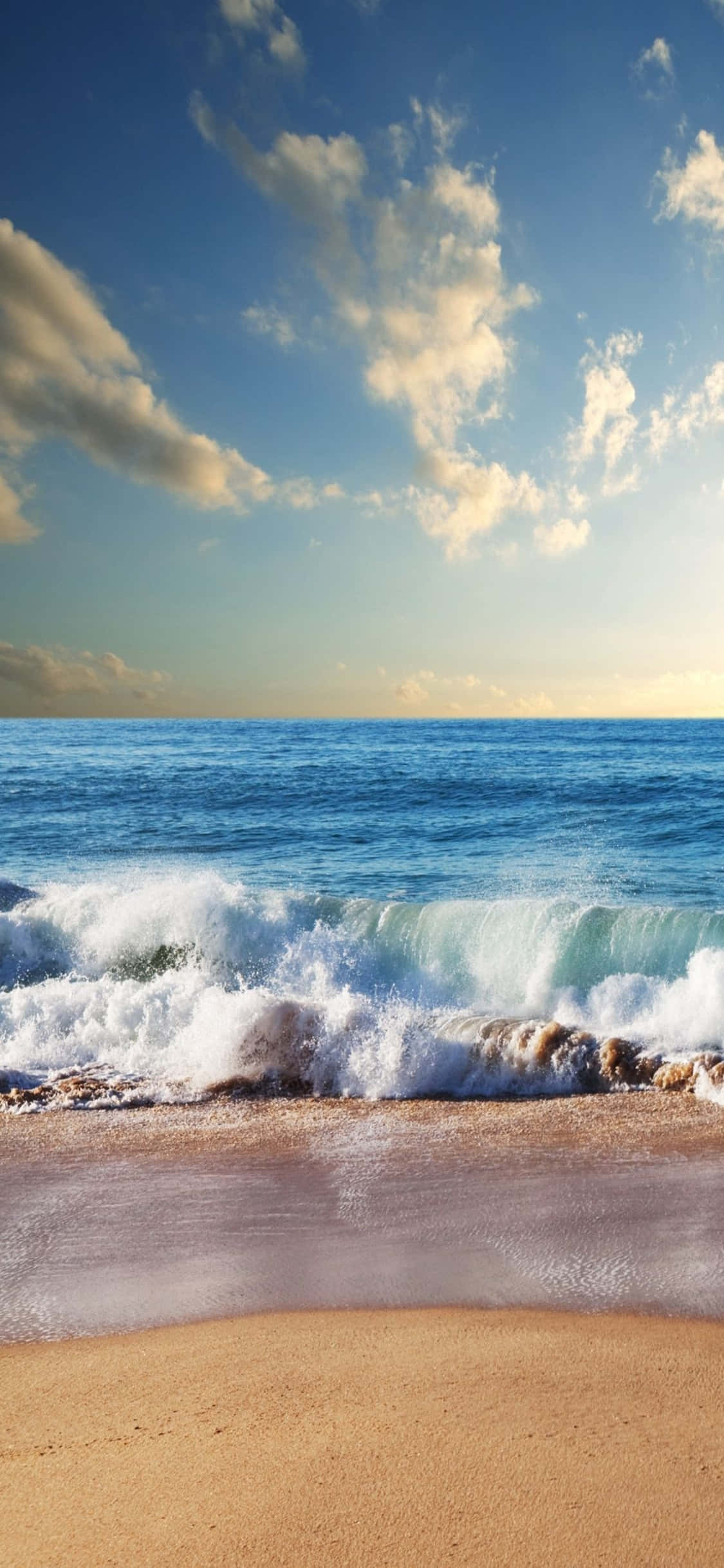 iPhone XS 宁静海滩美景 壁紙