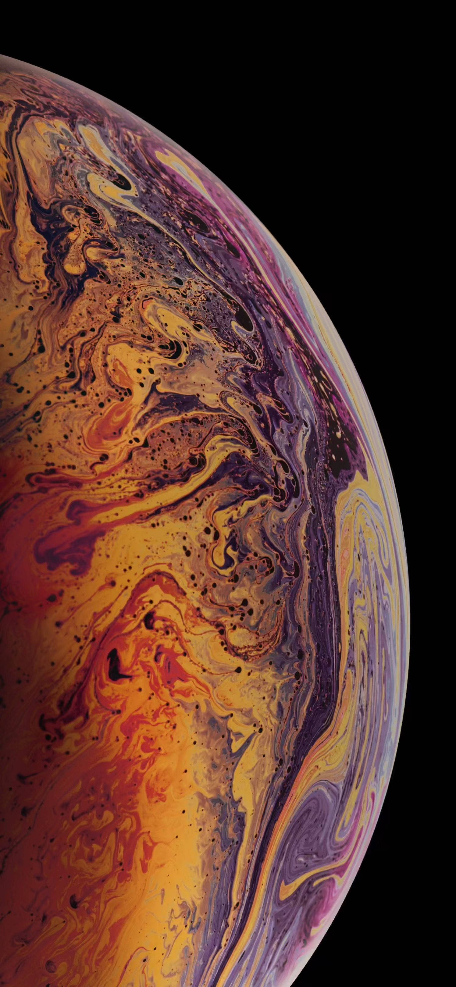 iPhone XS 屏幕上鲜艳抽象彩色背景 壁紙