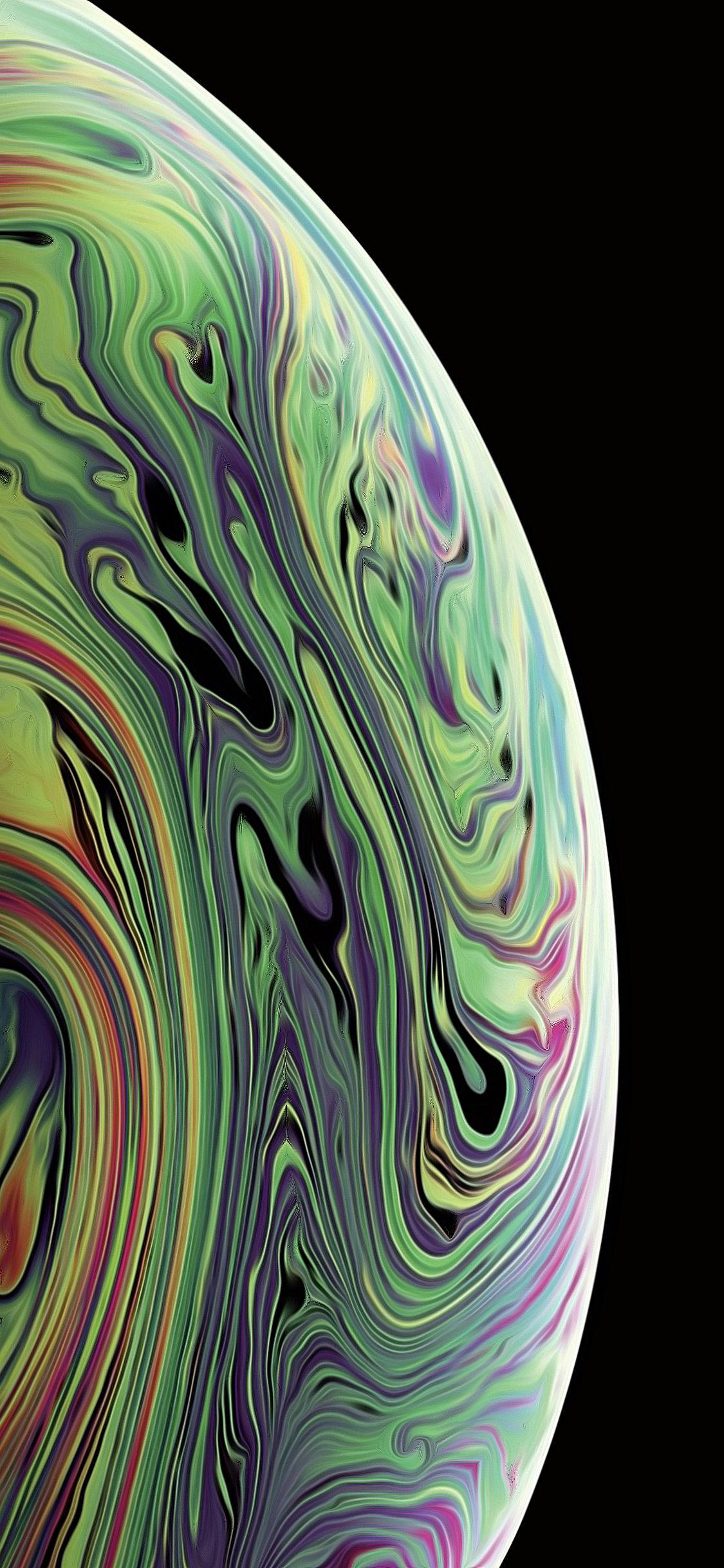 濃重黃綠色 iPhone Xs 壁紙