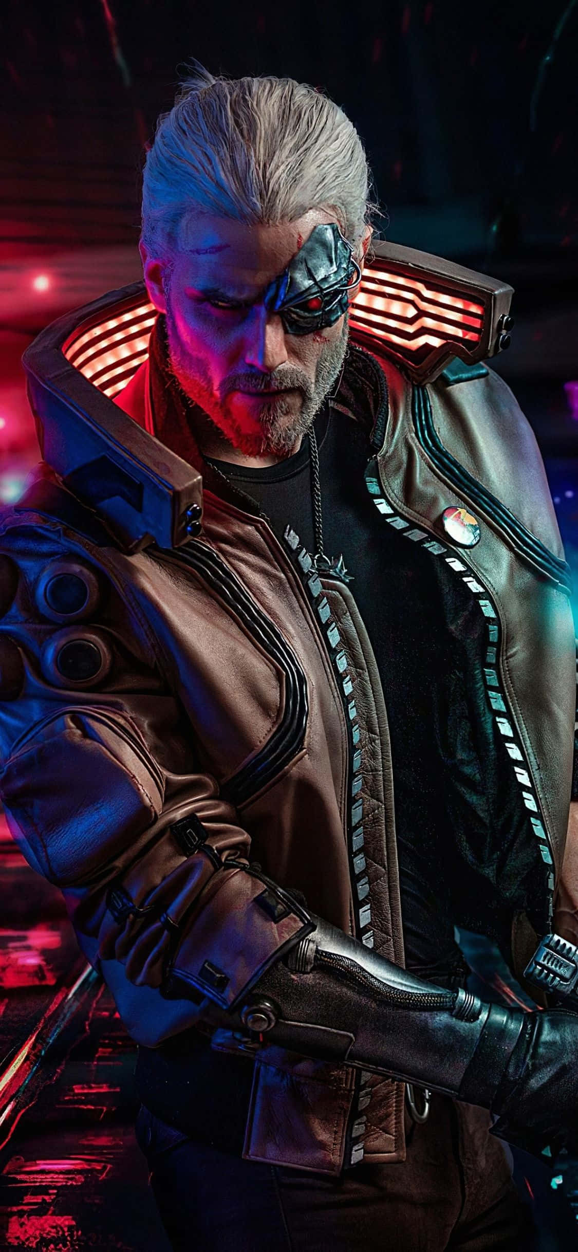 iPhone XS Max 電馭叛客2077 傑洛特 Cosplay 背景 壁紙
