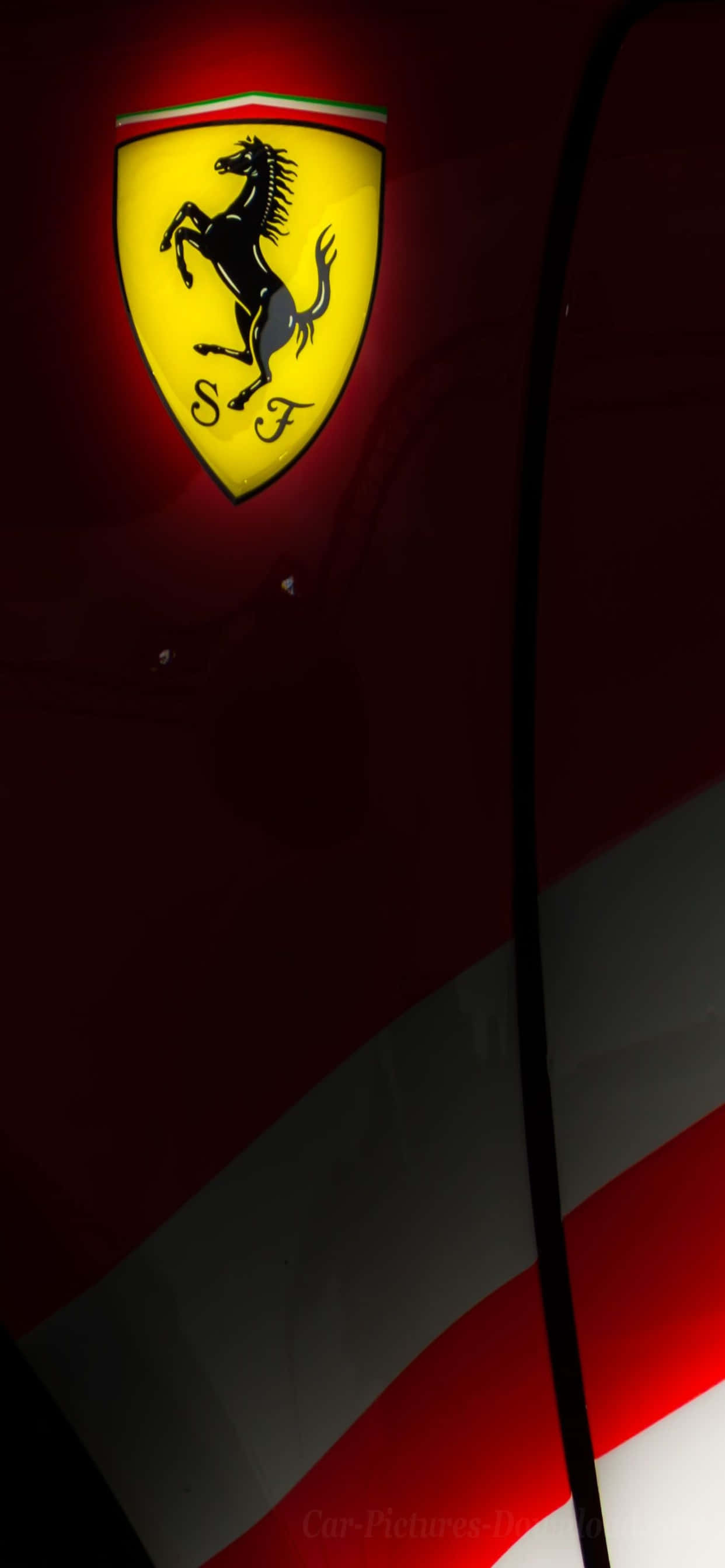 iPhone Xs Max Ferrari 背景 法拉利車隊標誌 壁紙
