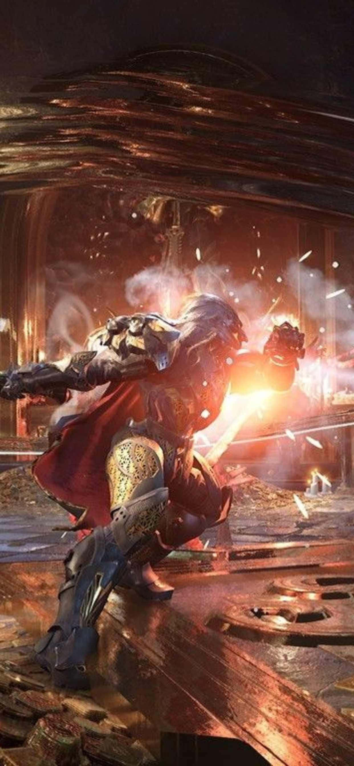 iPhone XS Max Godfall Silvermane 擋格背景 壁紙