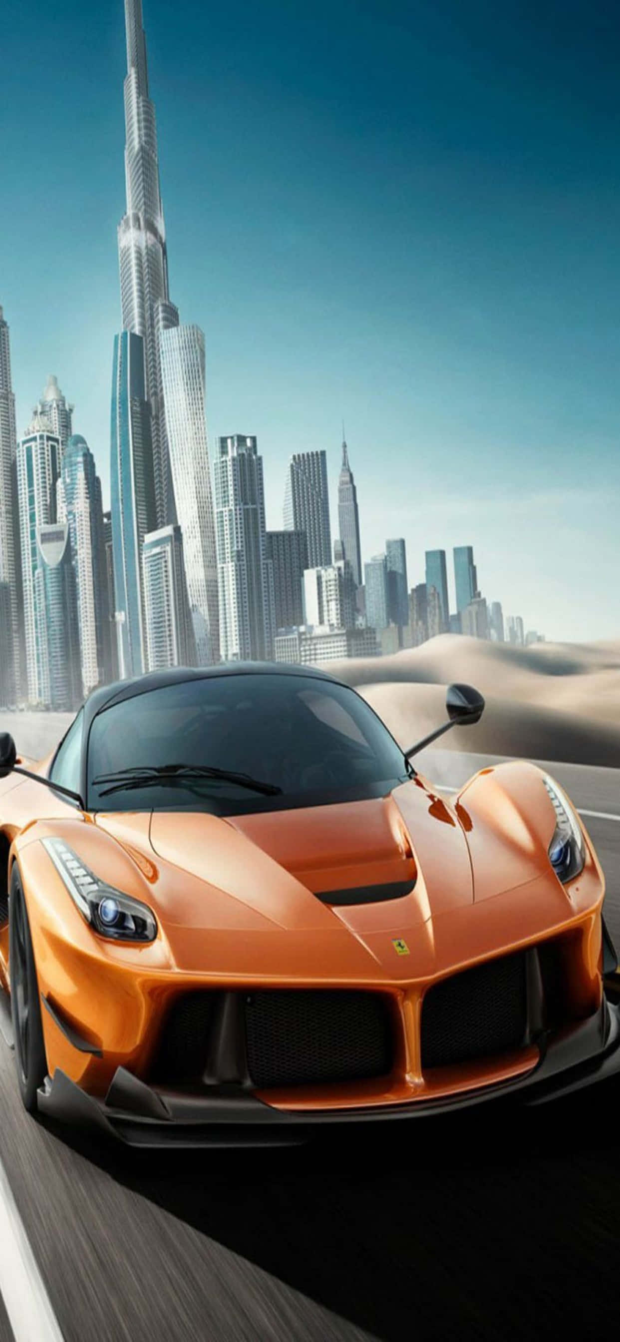 iPhone XS Max 法拉利背景 橙色 LaFerrari 壁紙