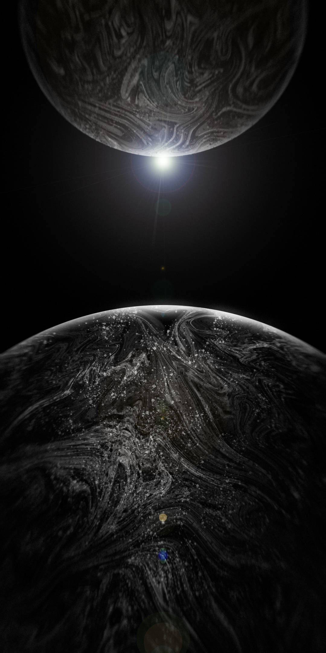 iPhone XS Max OLED 灰色星球 壁紙