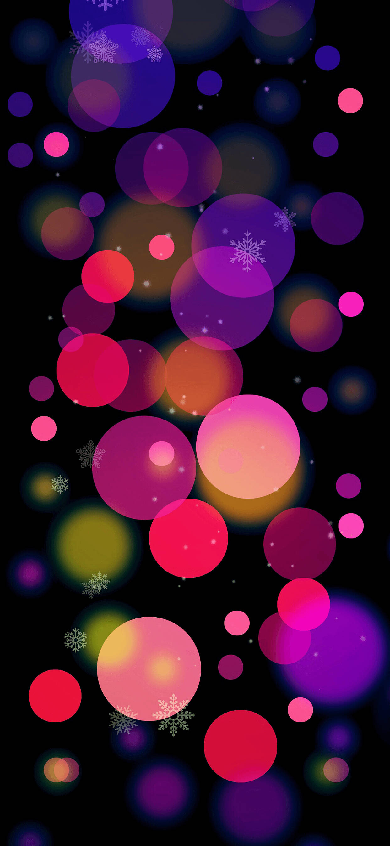 iPhone XS Max OLED 彩色圆圈 壁紙