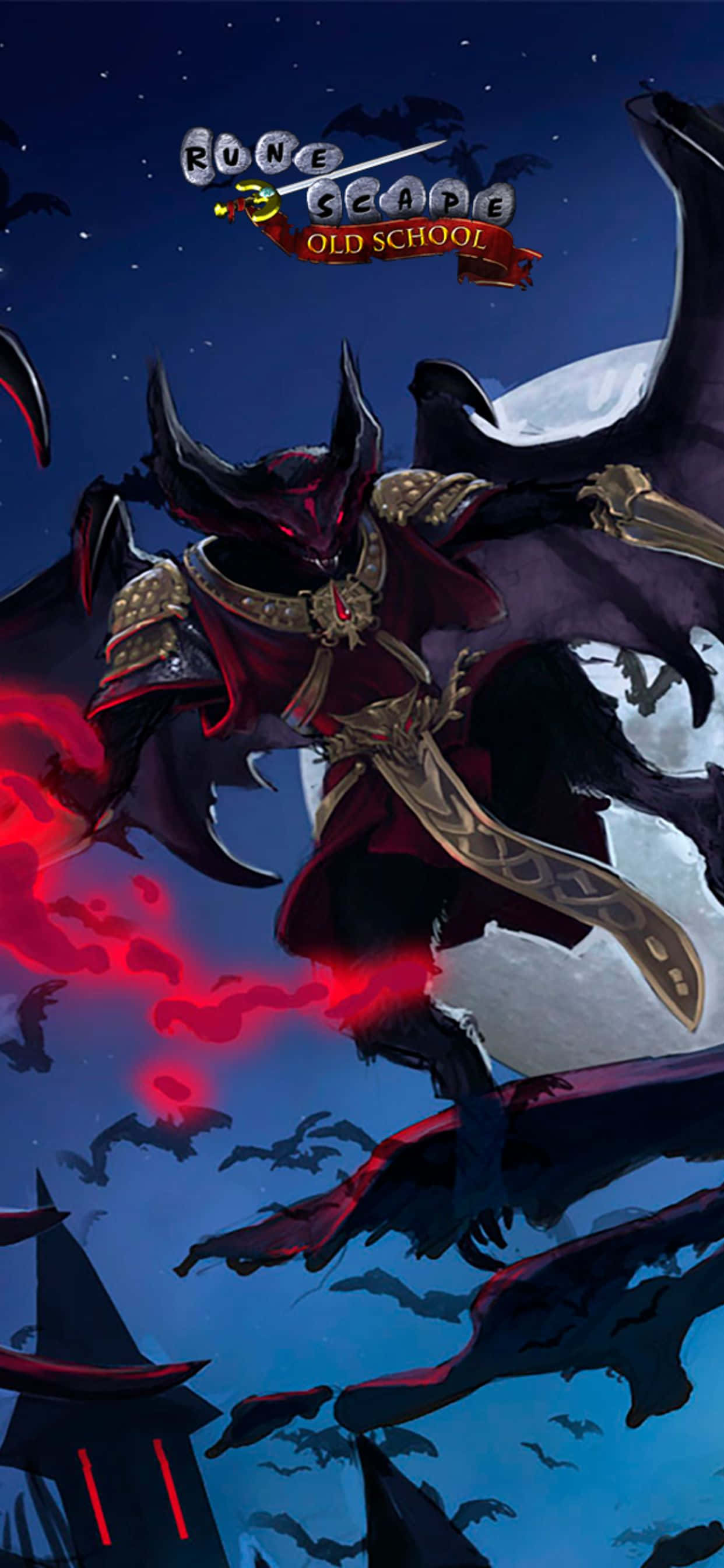 iPhone XS Max 舊校風《Runescape》背景，重溫懷舊遊戲體驗。 壁紙
