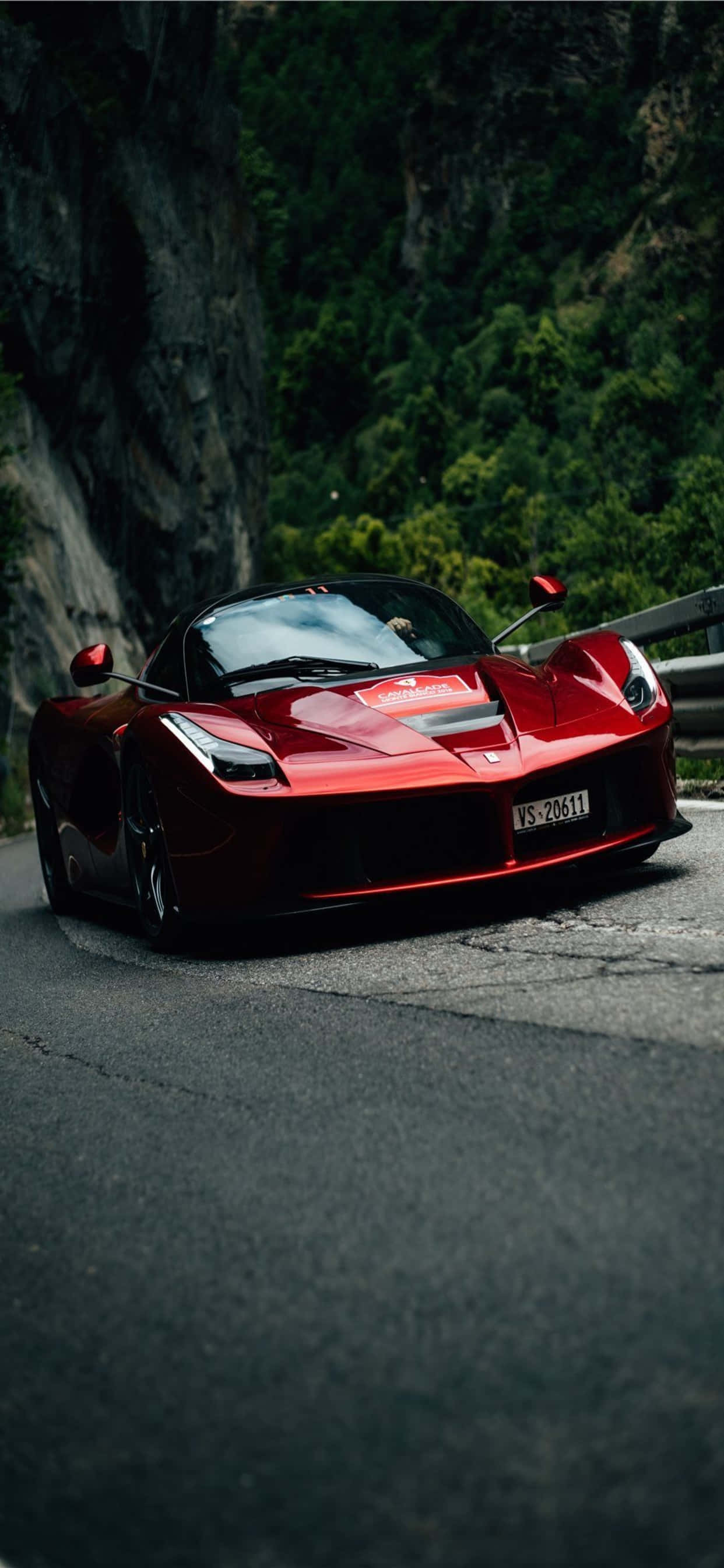 iPhone XS Max 法拉利背景 亮紅色 LaFerrari 壁紙