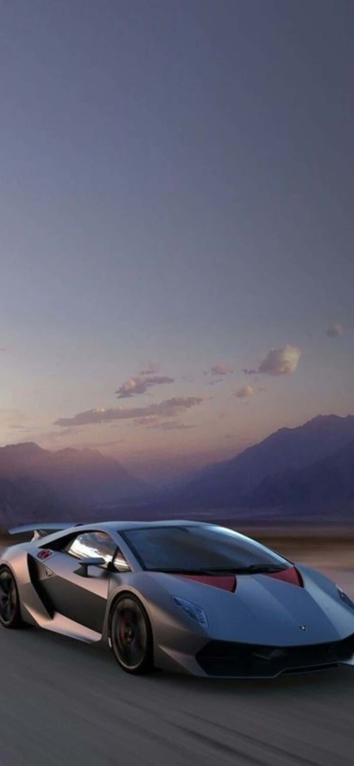 iPhone XS Max Lamborghini 低調灰背景 壁紙