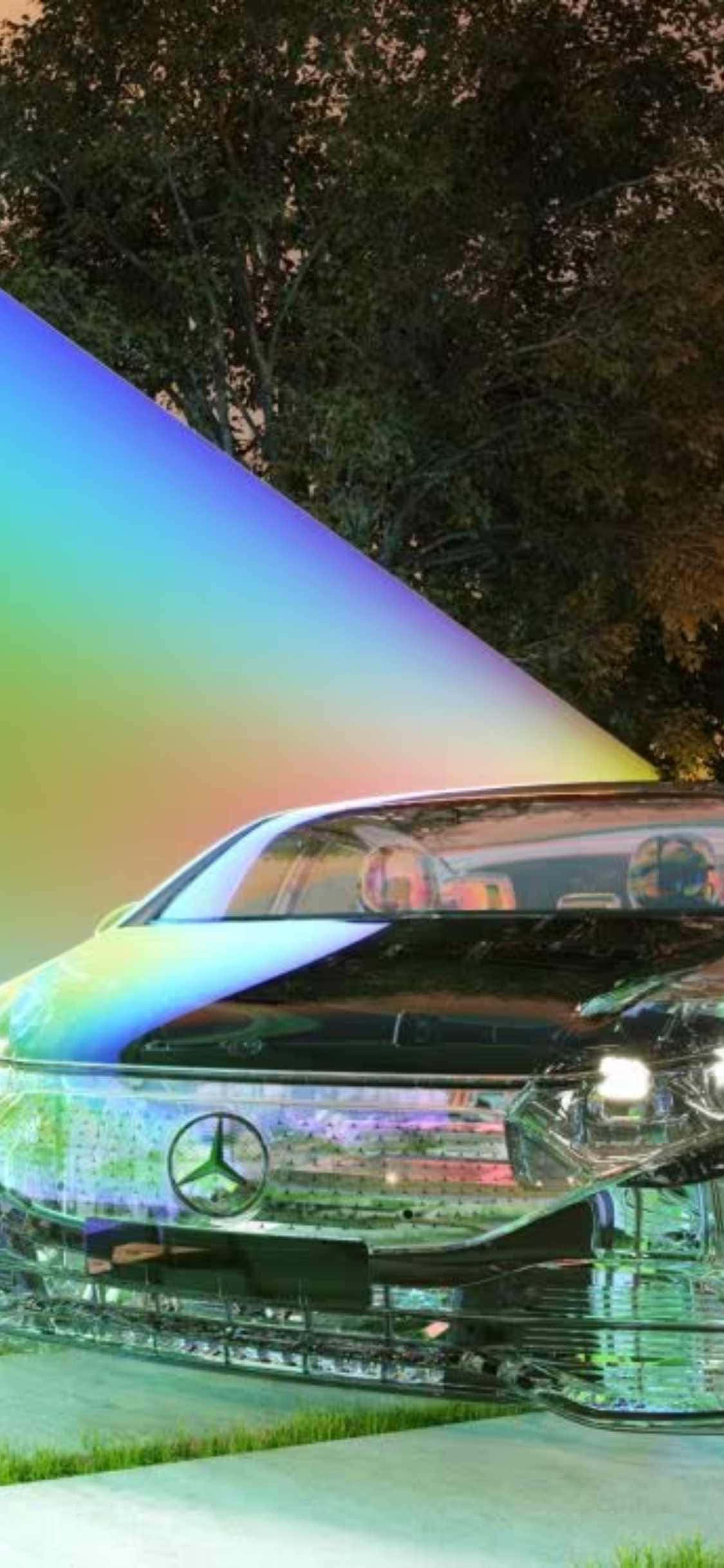 iPhone XS 賓士背景反射性 Mercedes-Benz S-Class 壁紙