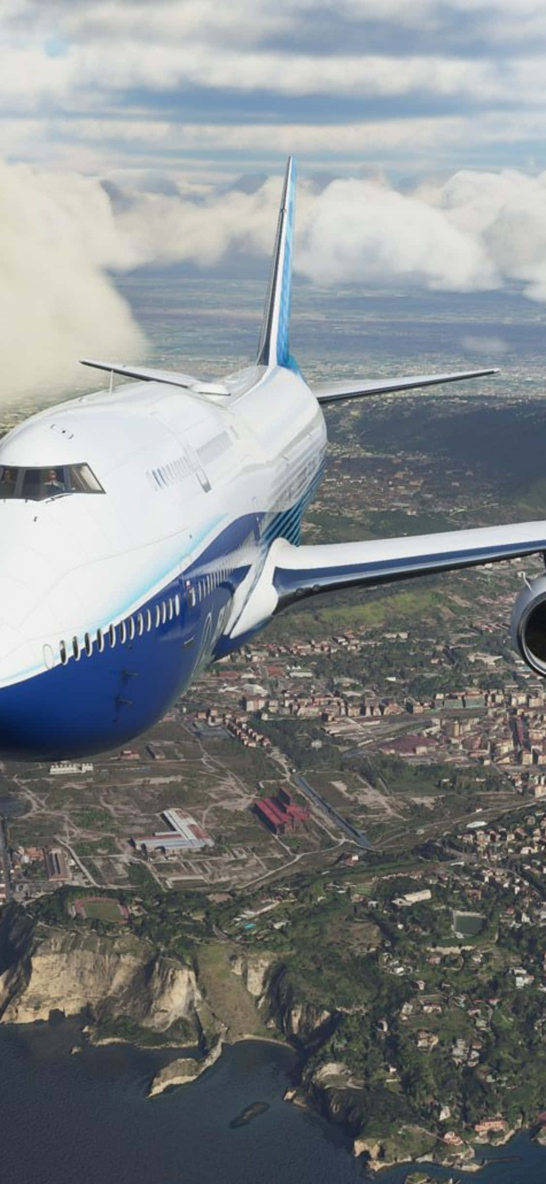 在革命性的iPhone XS上，以Microsoft Flight Simulator探索天際 壁紙
