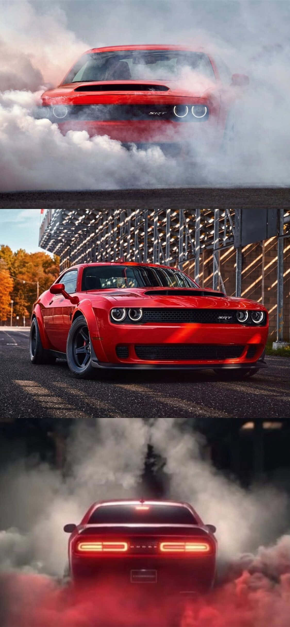 iPhone XS《Need for Speed Payback》背景红色Dodge Demon 壁紙