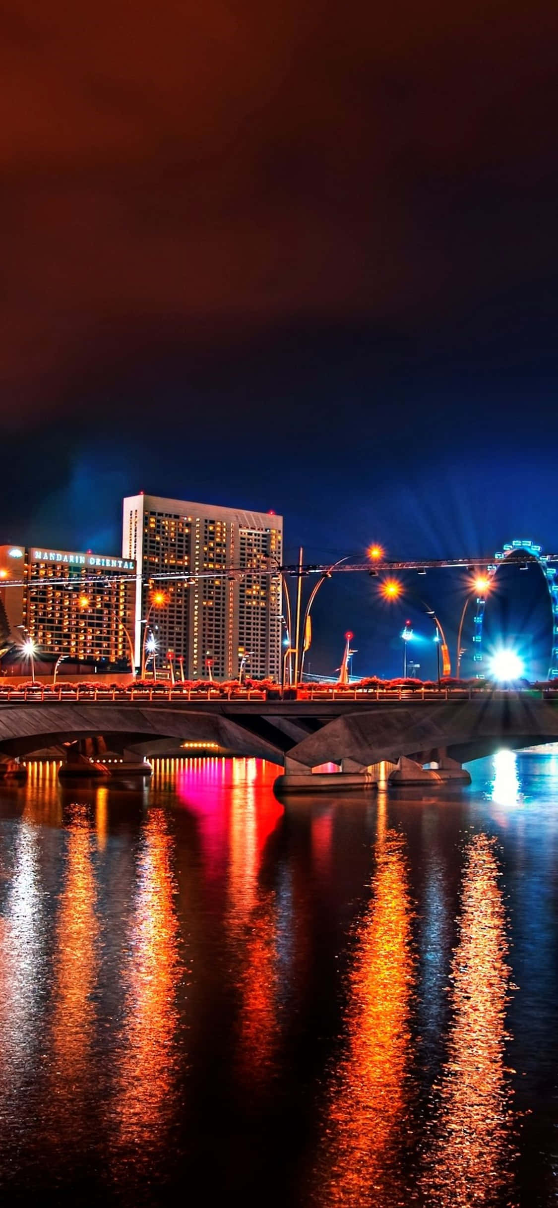 iPhone Xs 桌面电脑城市夜景背景 壁紙