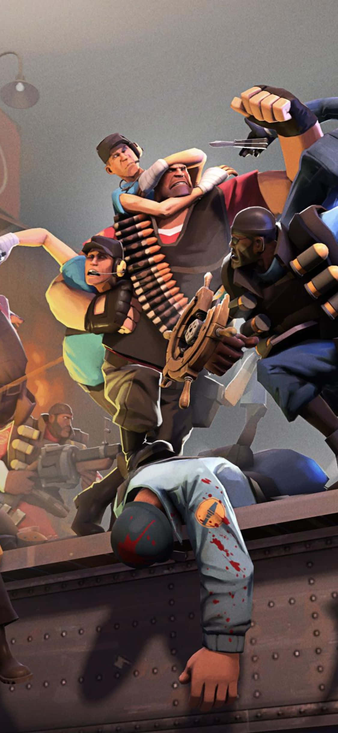 iPhone XS Team Fortress 2角色暴動背景 壁紙