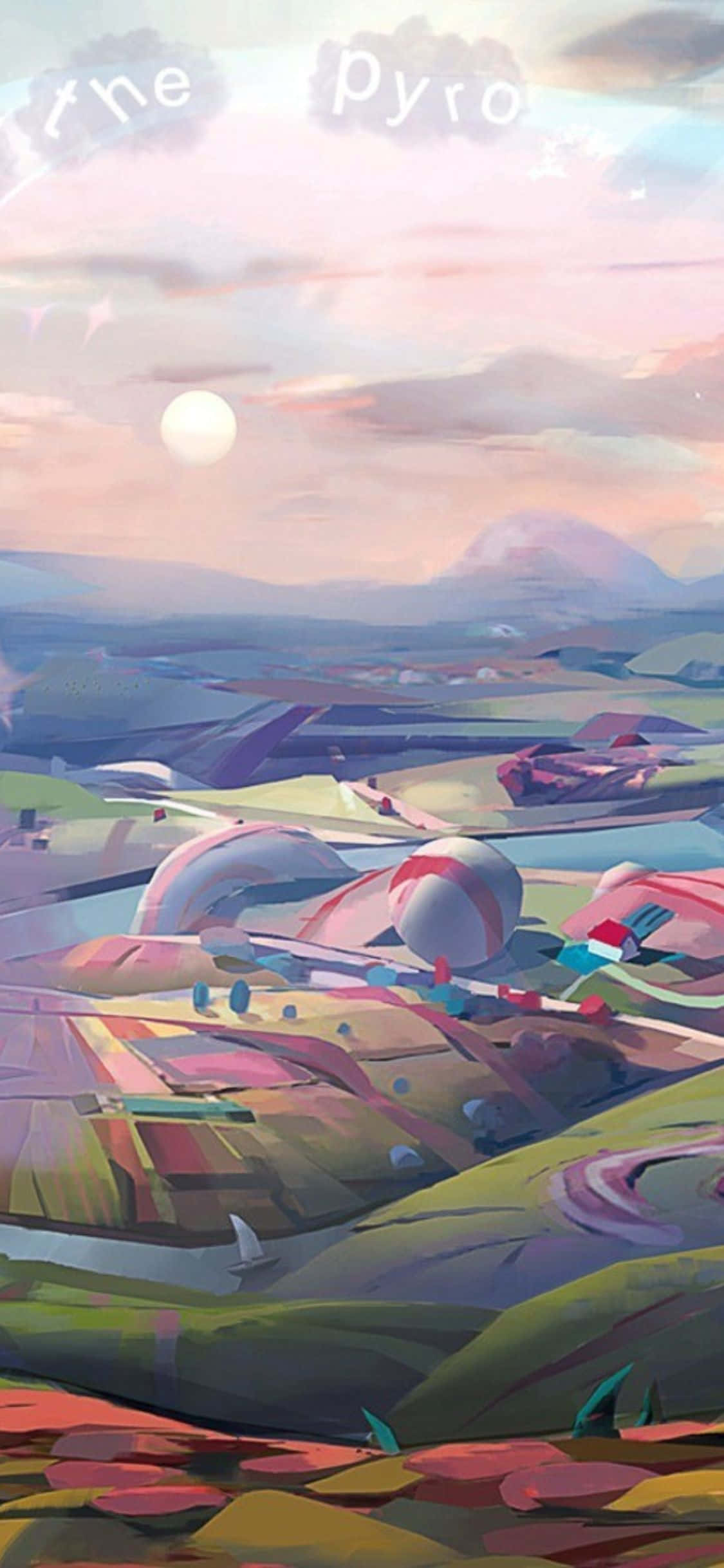 iPhone XS Team Fortress 2 美妙風景背景繪畫 壁紙
