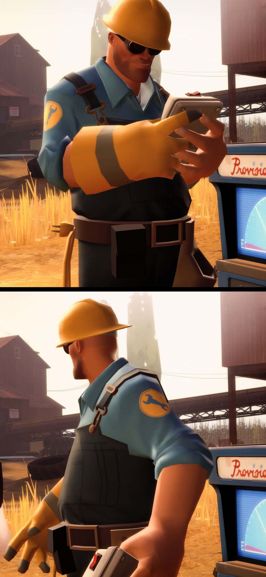 iPhone Xs TF2 背景：工程師建造補給裝置 壁紙