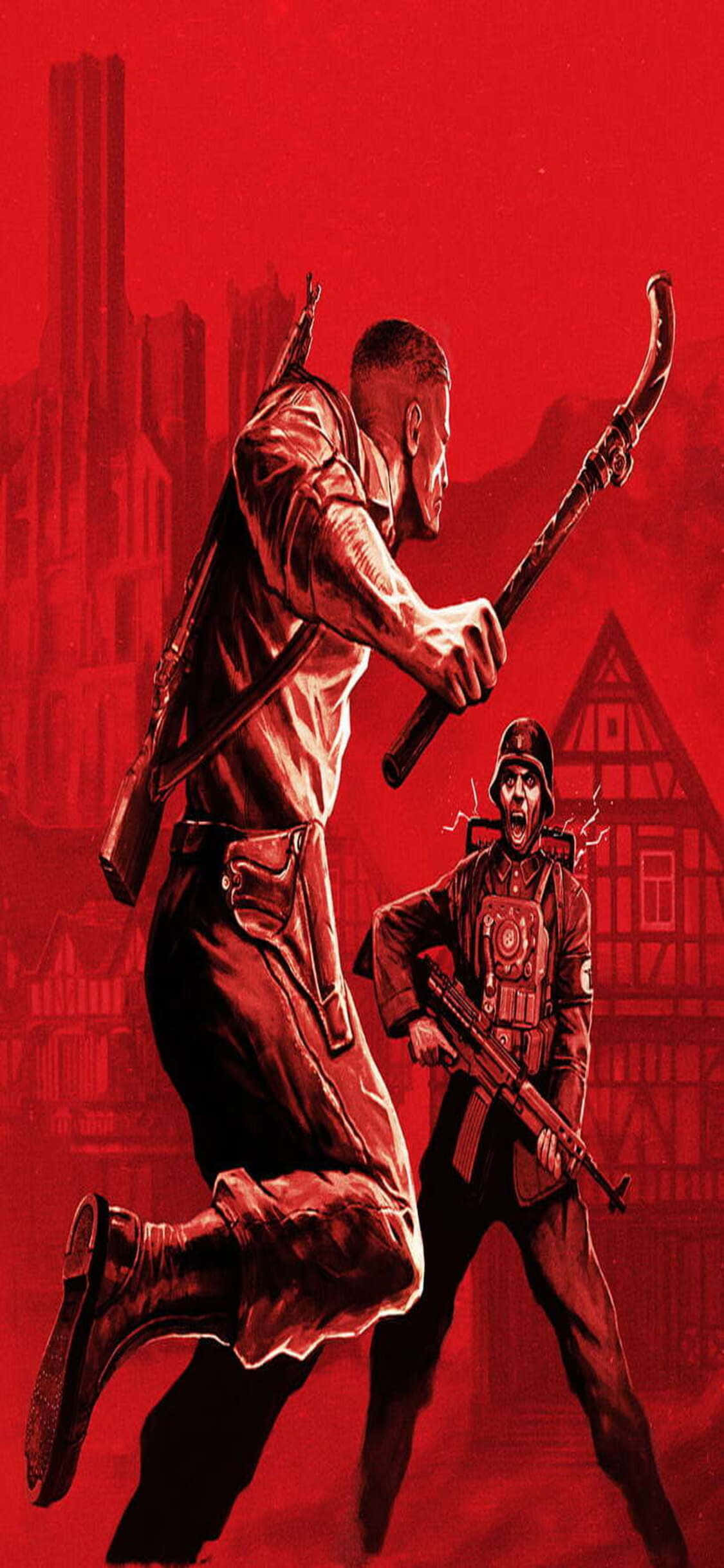 iPhone Xs 搭配最新《Wolfenstein II》電玩遊戲 壁紙