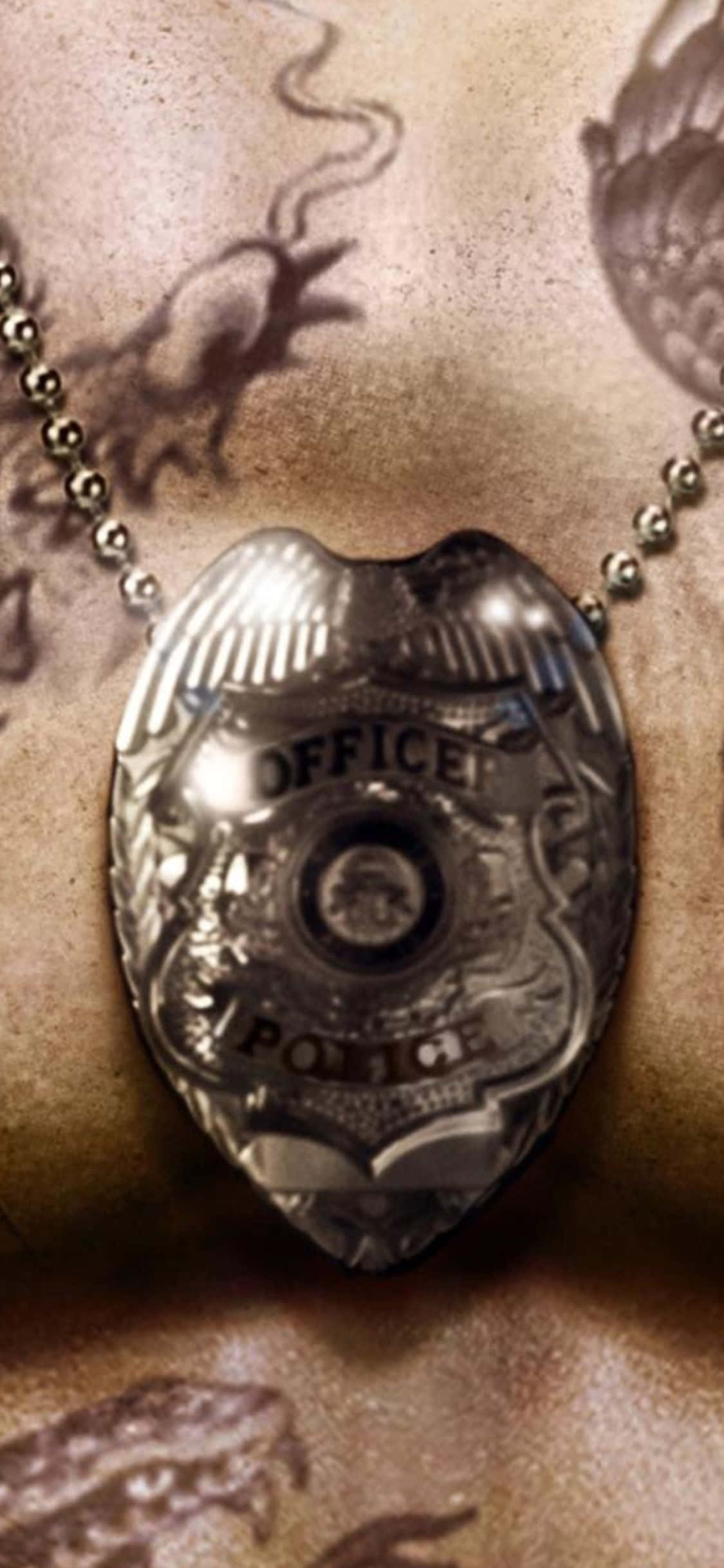 iPhone XS 睡犬警徽项链背景 壁紙