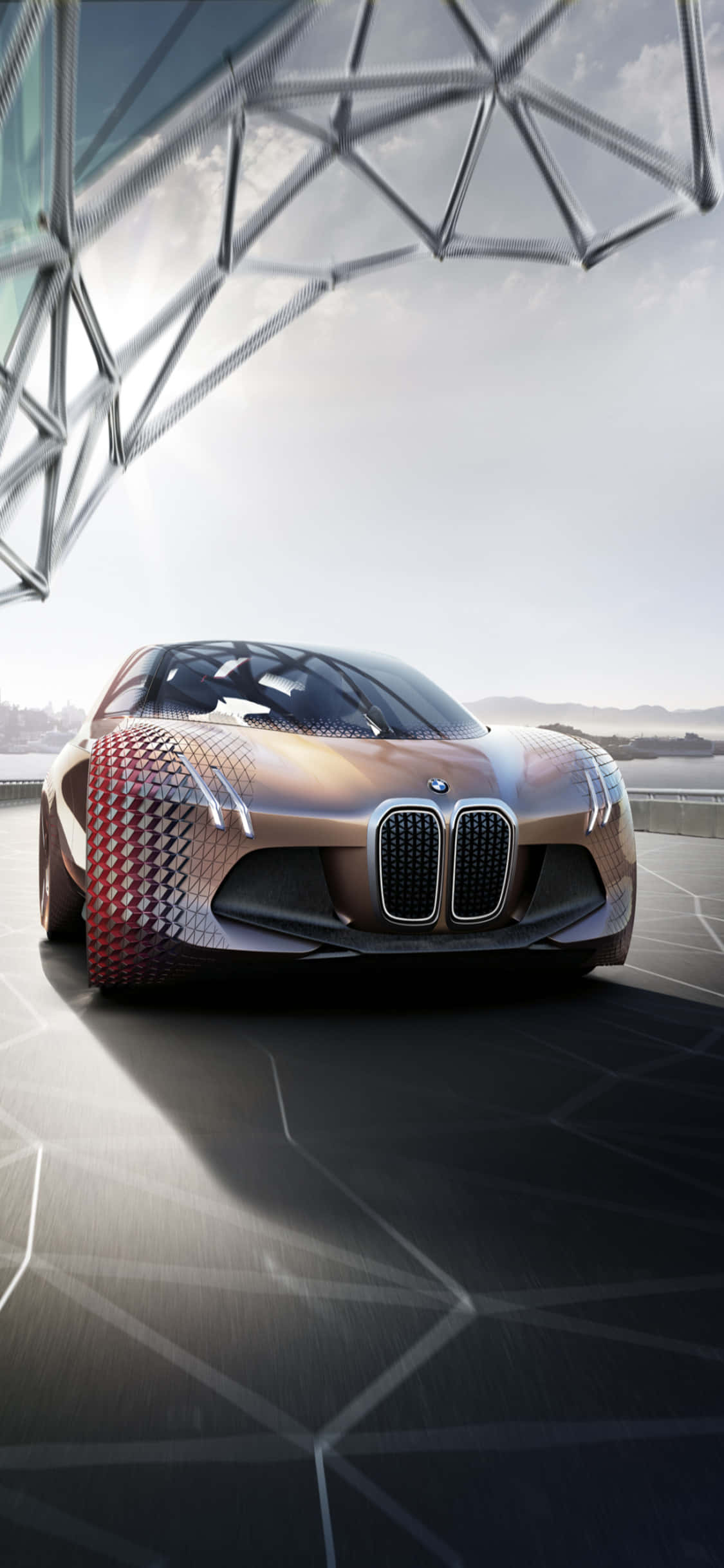 iPhone X与BMW背景，奢华生活的完美典范 壁紙