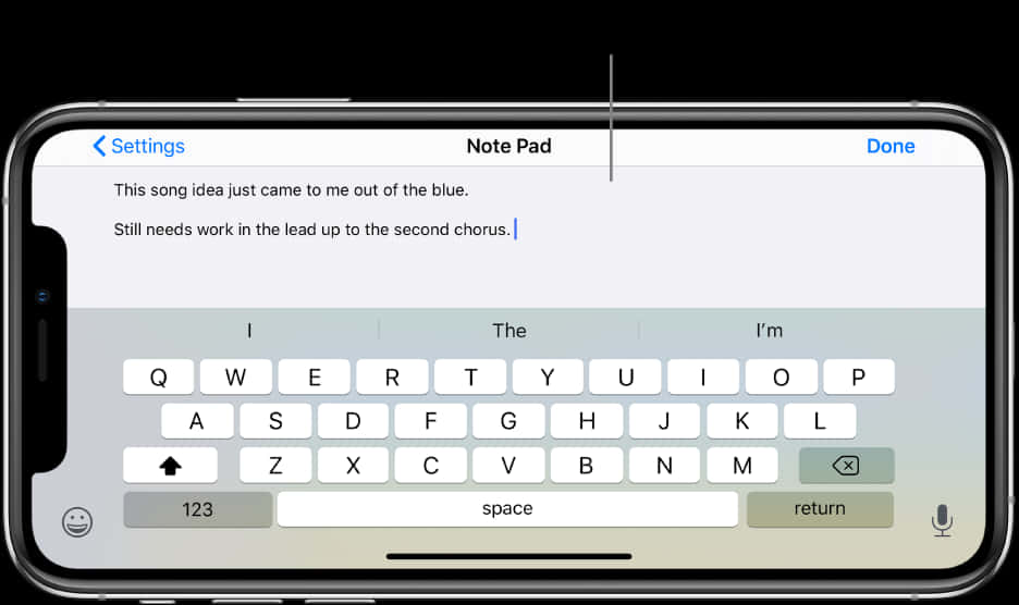 iPhone12 備忘錄App 寫歌創作 壁紙