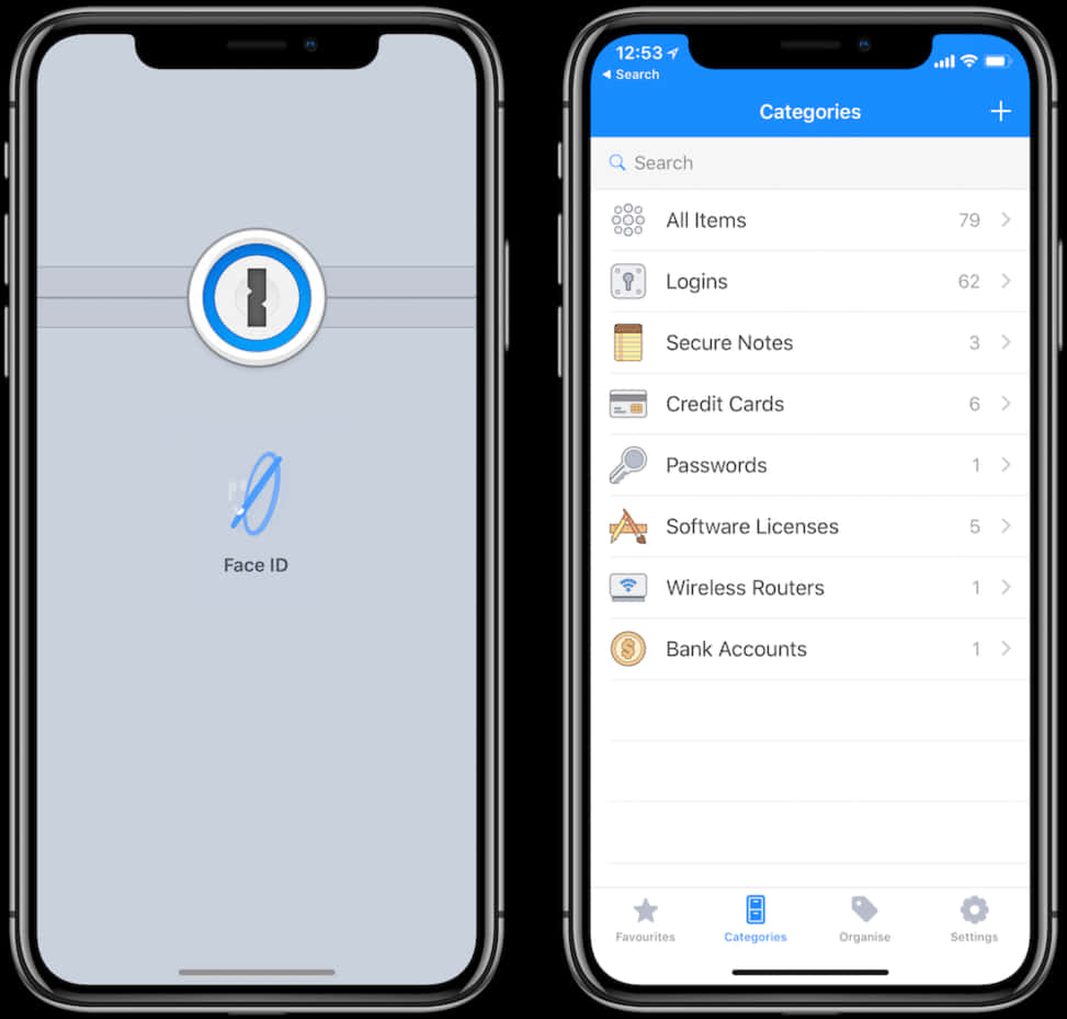 iPhone12 Face ID密码管理器应用画面 壁紙