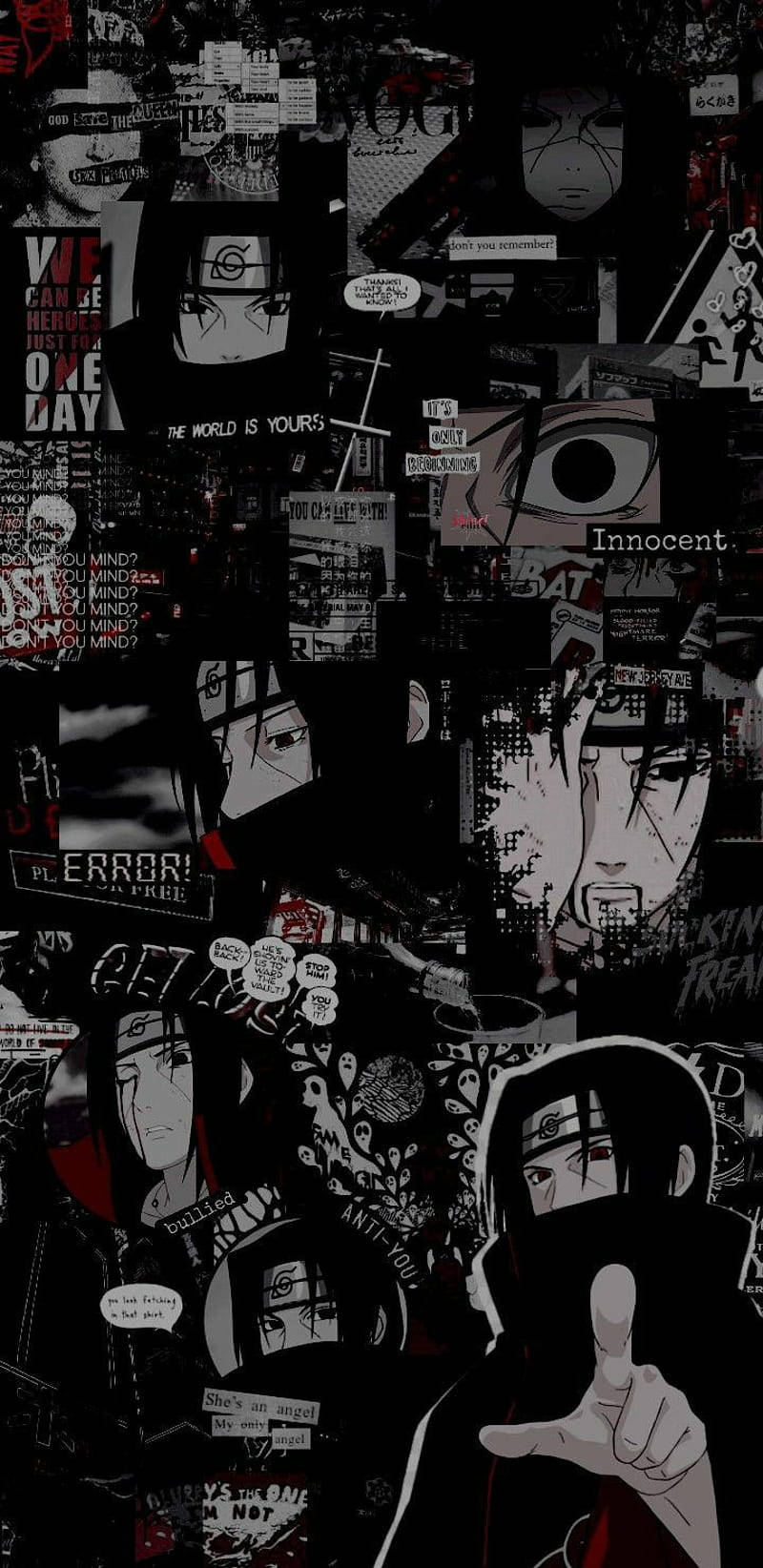 Itachi 拼貼美學動畫 iPhone 桌布 — iPhone 美学 壁紙