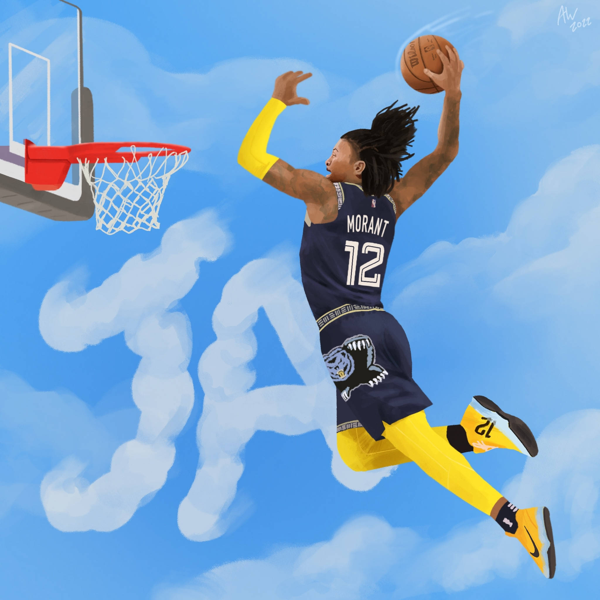 Ja Morant 灌籃 曼菲斯灰熊 球員 壁紙