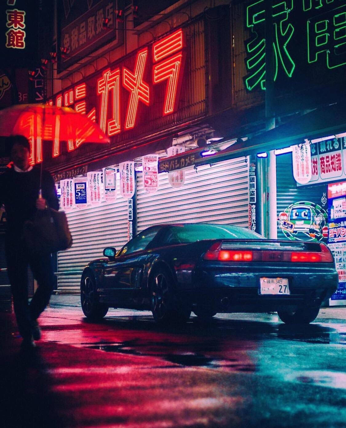 JDM 車美學搭配紅光 壁紙