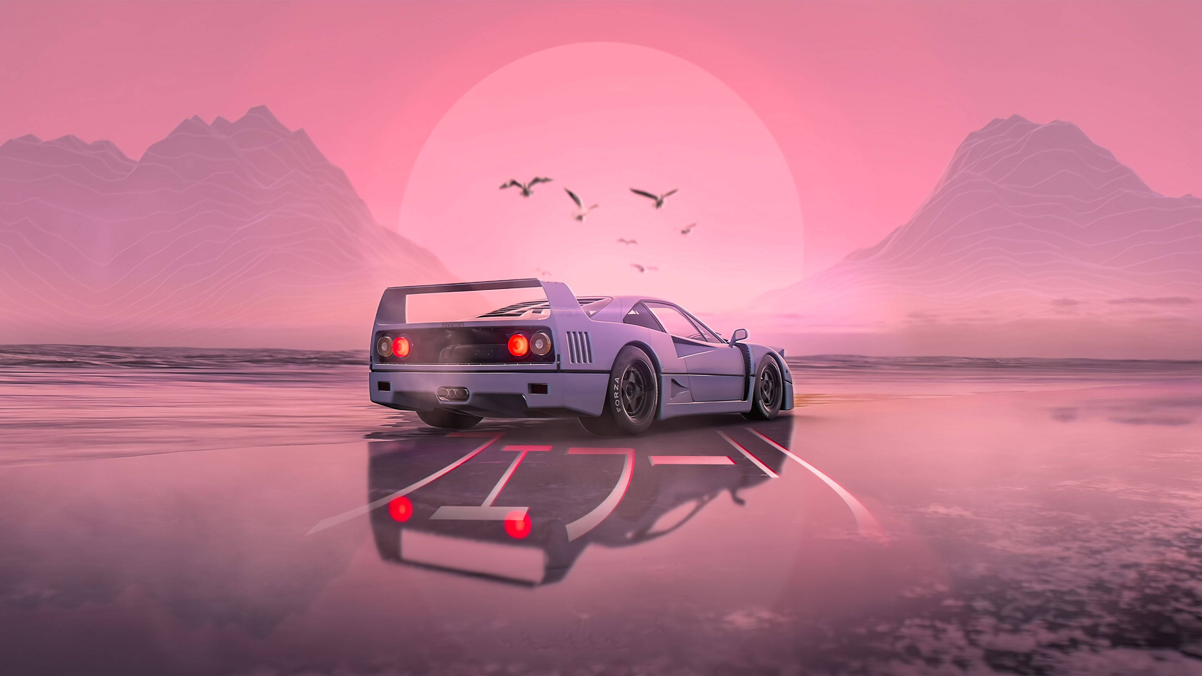 JDM 美學海灘照片 壁紙