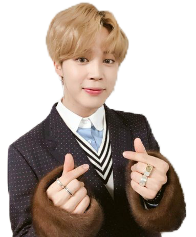 Jimin 手指愛心手勢 壁紙